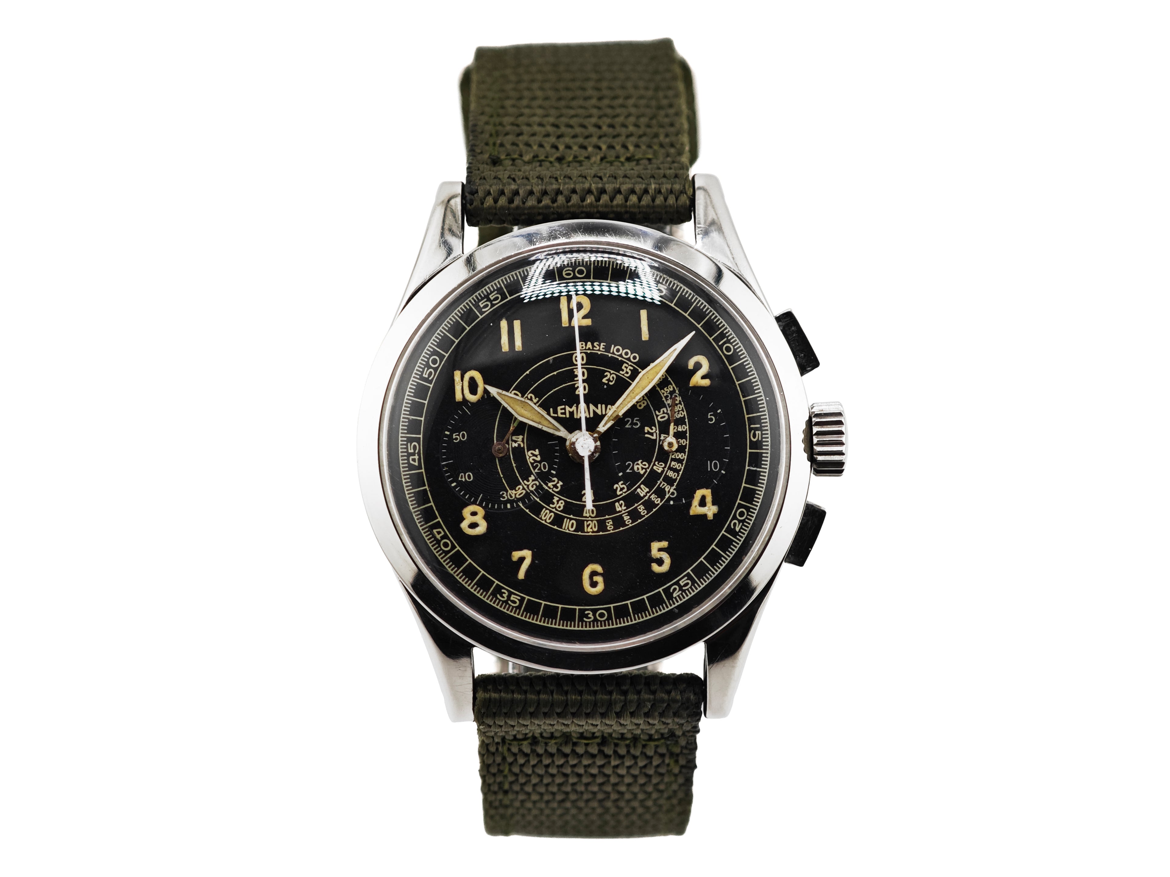 レマニア マルチタキメーター クロノグラフ / LEMANIA Multi-Tachymeter Chronograph (Snail Dial) 40&