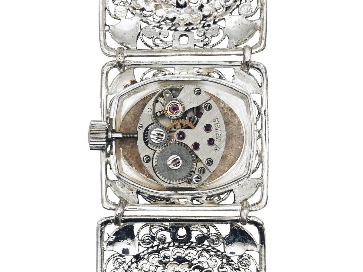 キャスパー 銀無垢 フィリグリー / KASPER Egyptian Revival Filigree Bracelet Watch