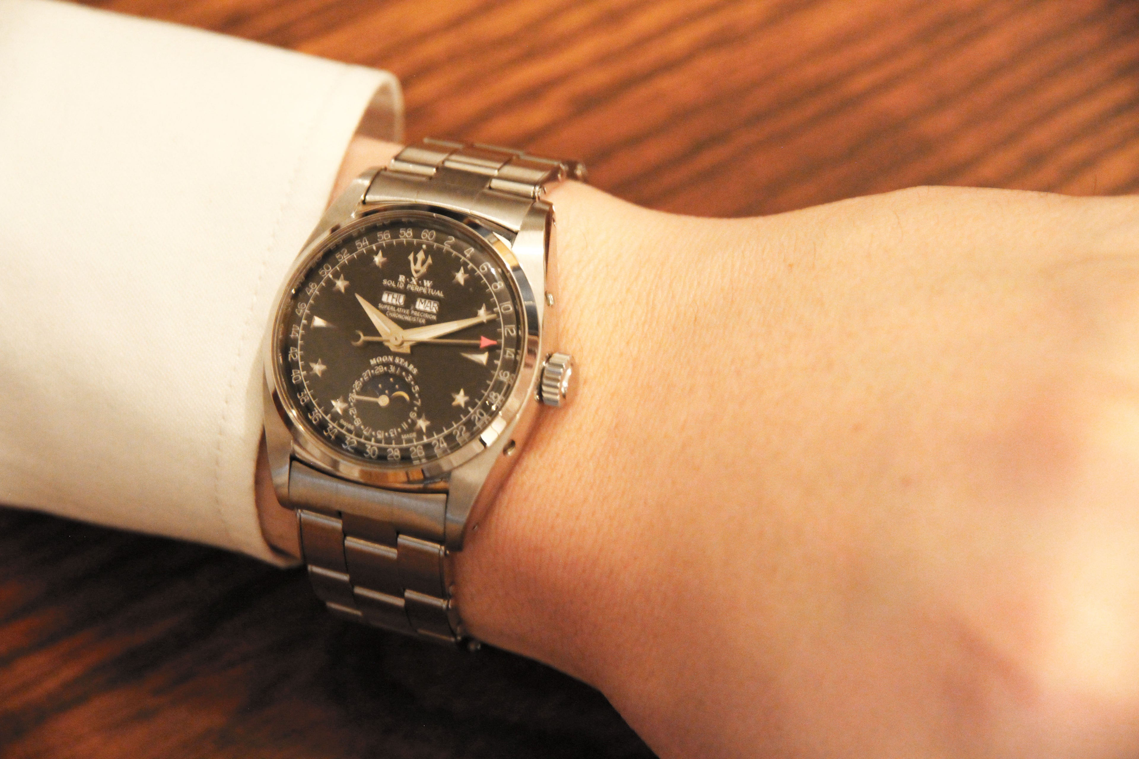 RXW ケントレ ムーンスターズ ブラックミラーダイヤル / RockX solid Watch Moon Stars