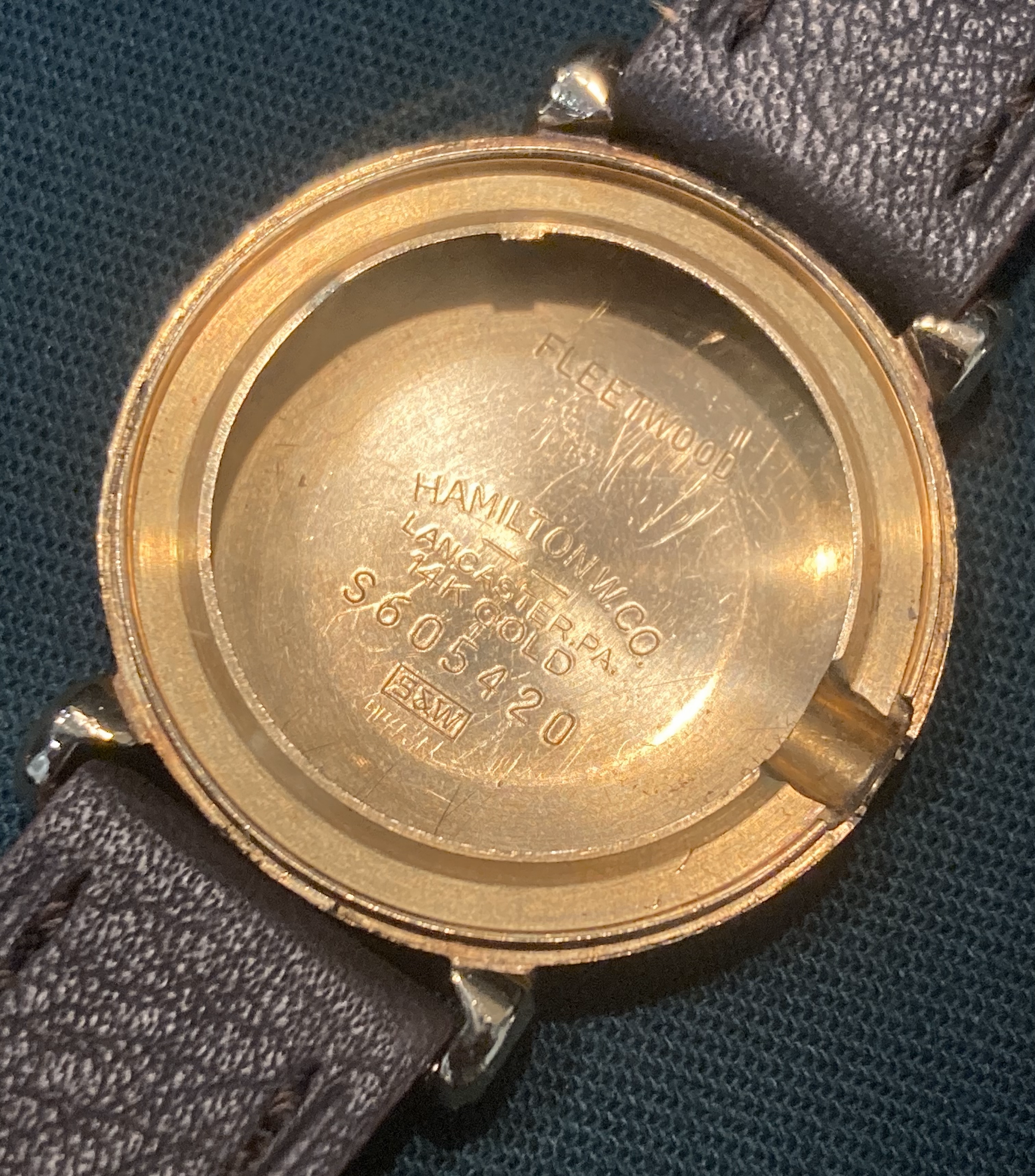 ハミルトン 3針 14K無垢 Cal.735/ HAMILTON 14K solid gold vintage watch