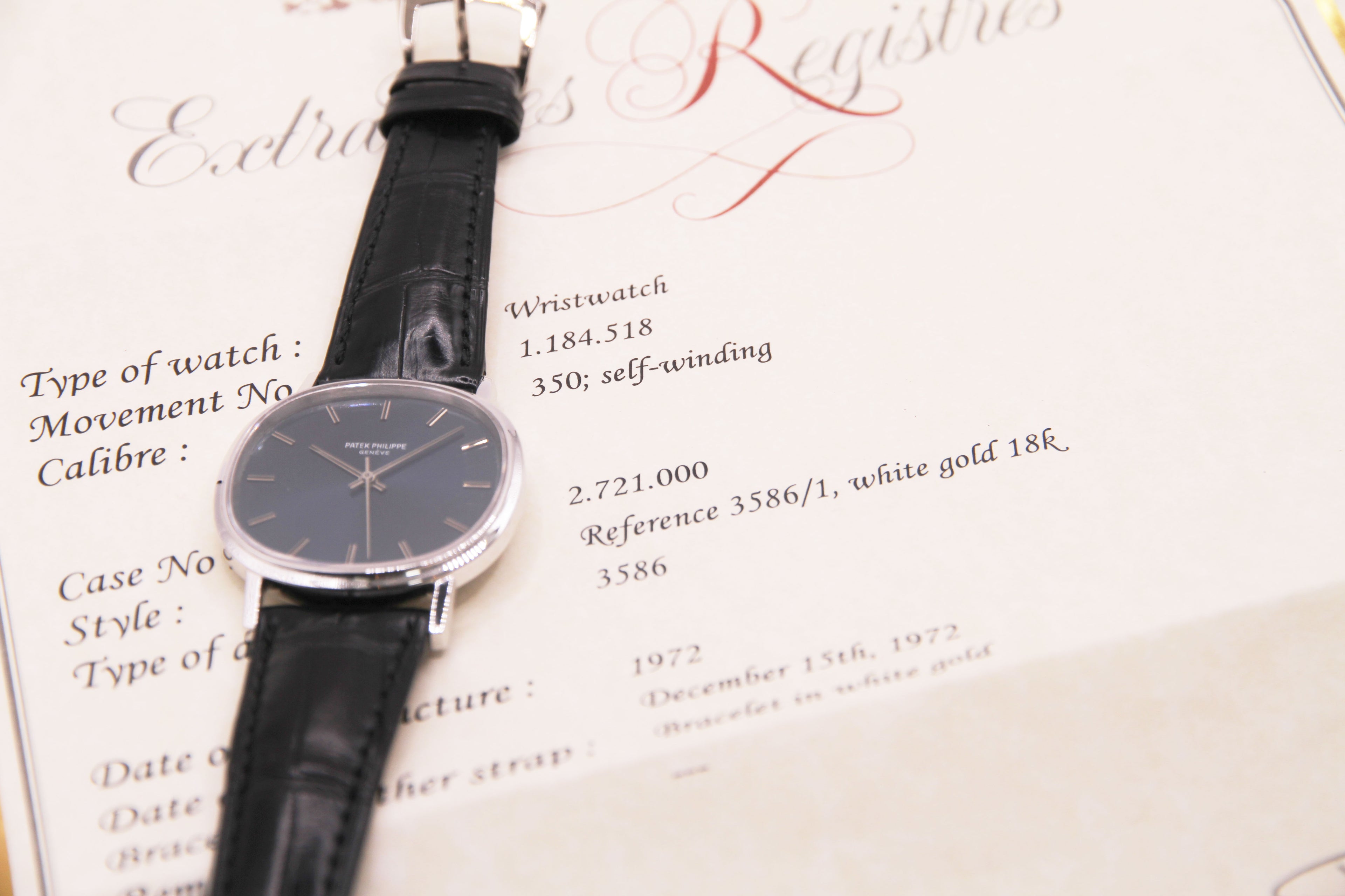 パテックフィリップ ゴールデンエリプス ジャンボ K18WG無垢 / PATEK PHILIPPE Golden Ellipse JUMBO Ref.3586/1G