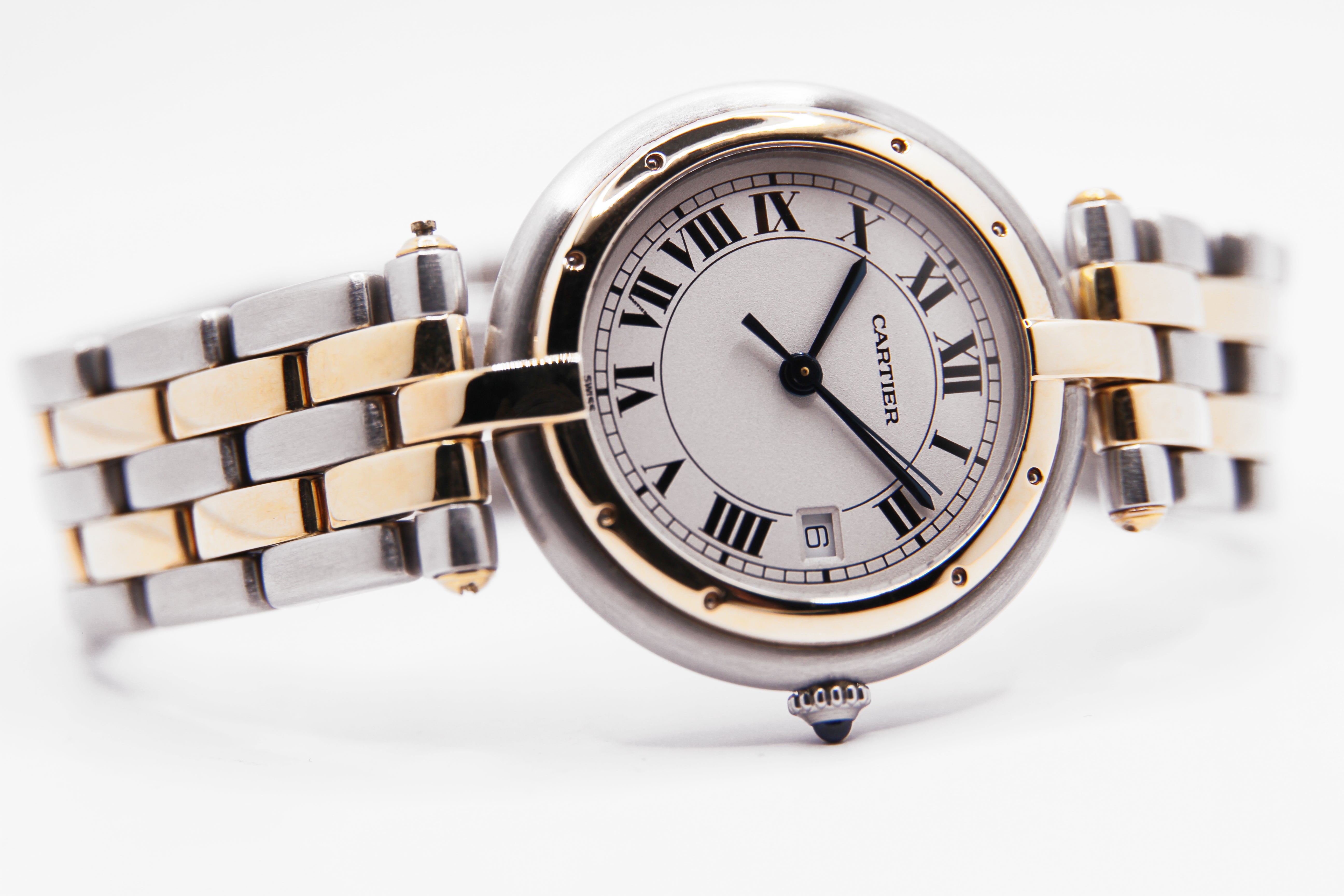 39CARTIER美品 カルティエ パンテール ヴァンドーム 18KYGコンビ 1ロウ LM - 腕時計(アナログ)
