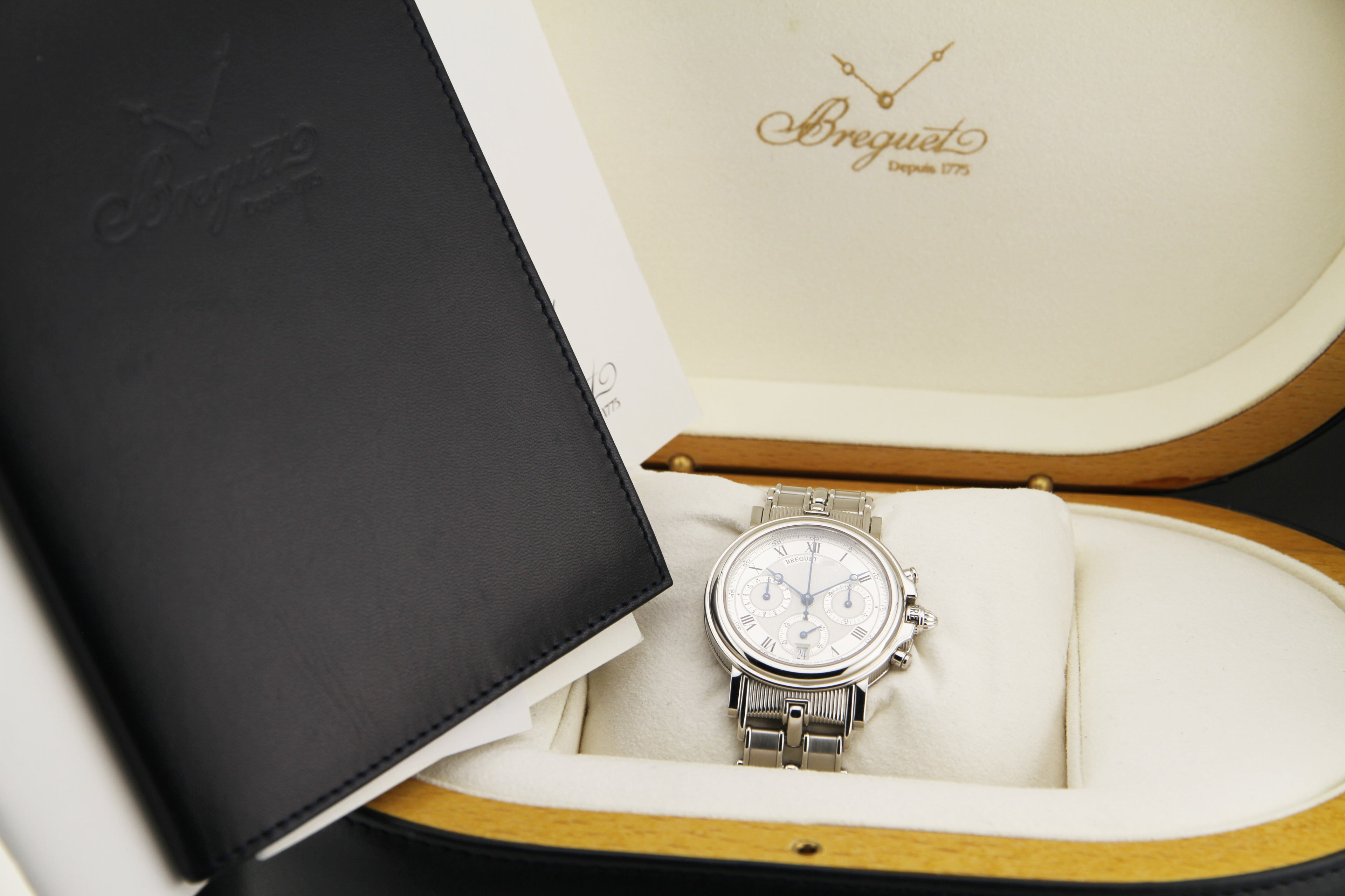 ブレゲ マリーンI クロノグラフ プラチナ無垢 Ref.3460PT / BREGUET A PLATINUM “LA MARINE CHRONOGRAPH” WITH DATE