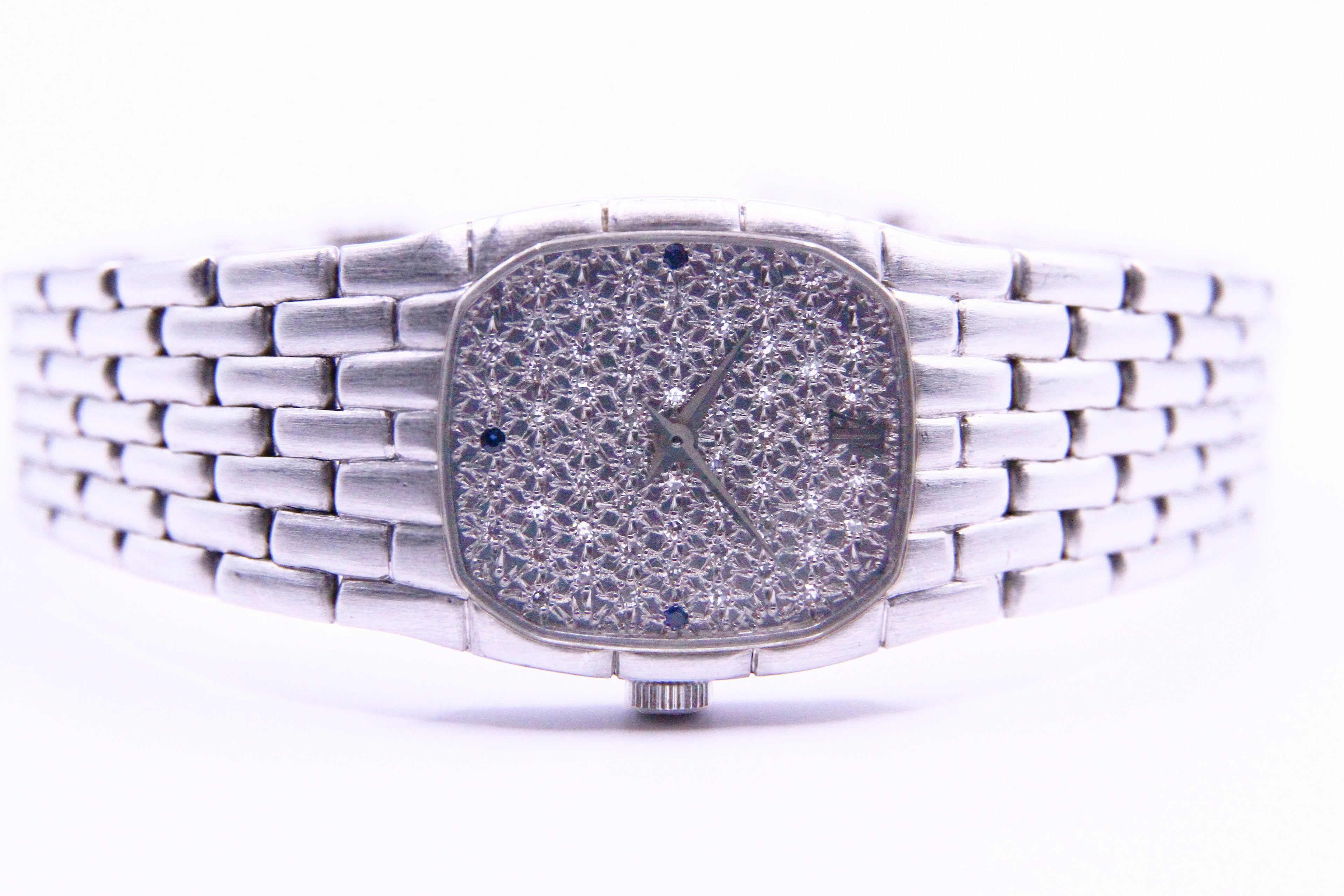 コブラ風 フルダイヤ 手巻き / Diamond sapphire self-winding watch