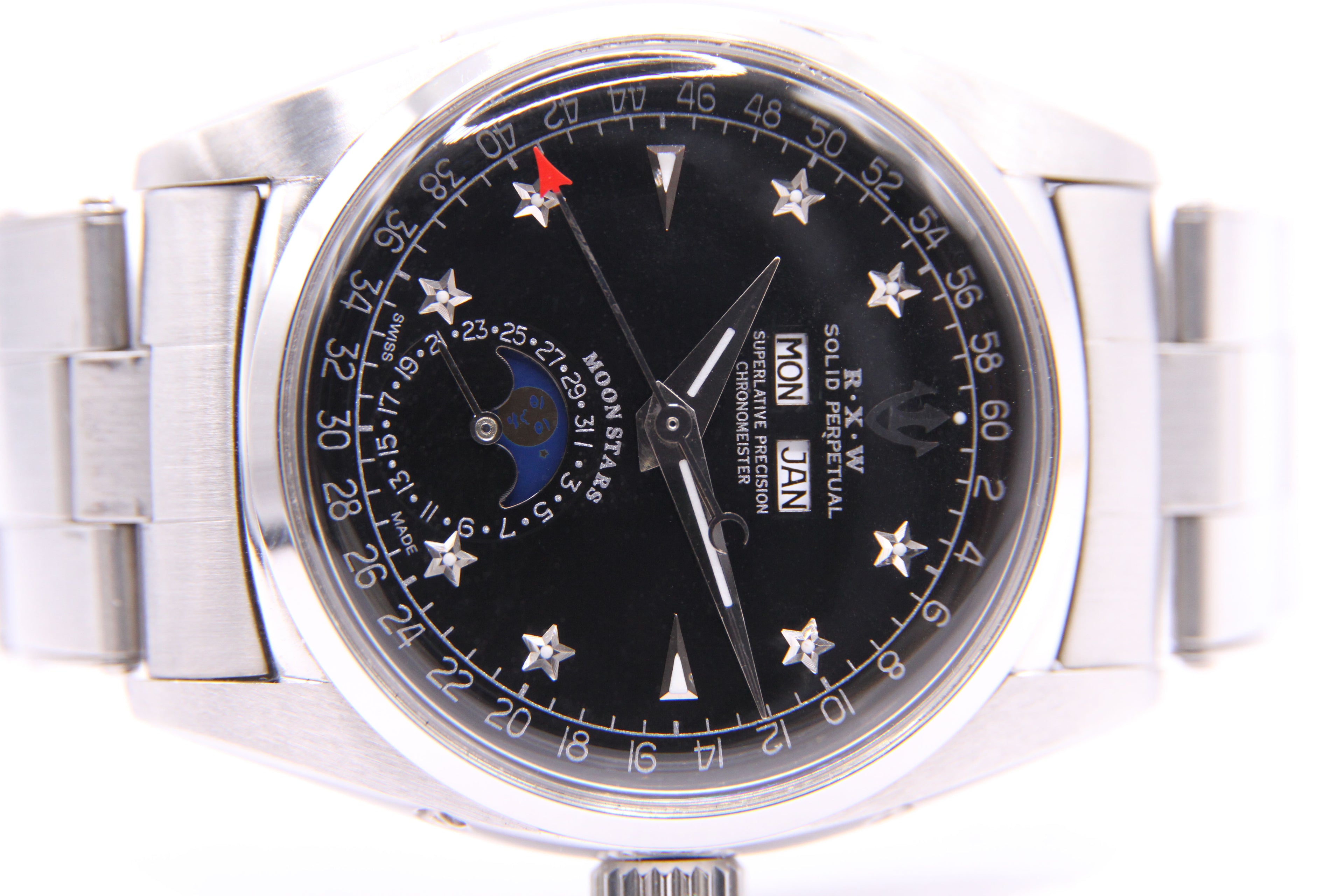 RXW ケントレ ムーンスターズ ブラックミラーダイヤル / RockX solid Watch Moon Stars