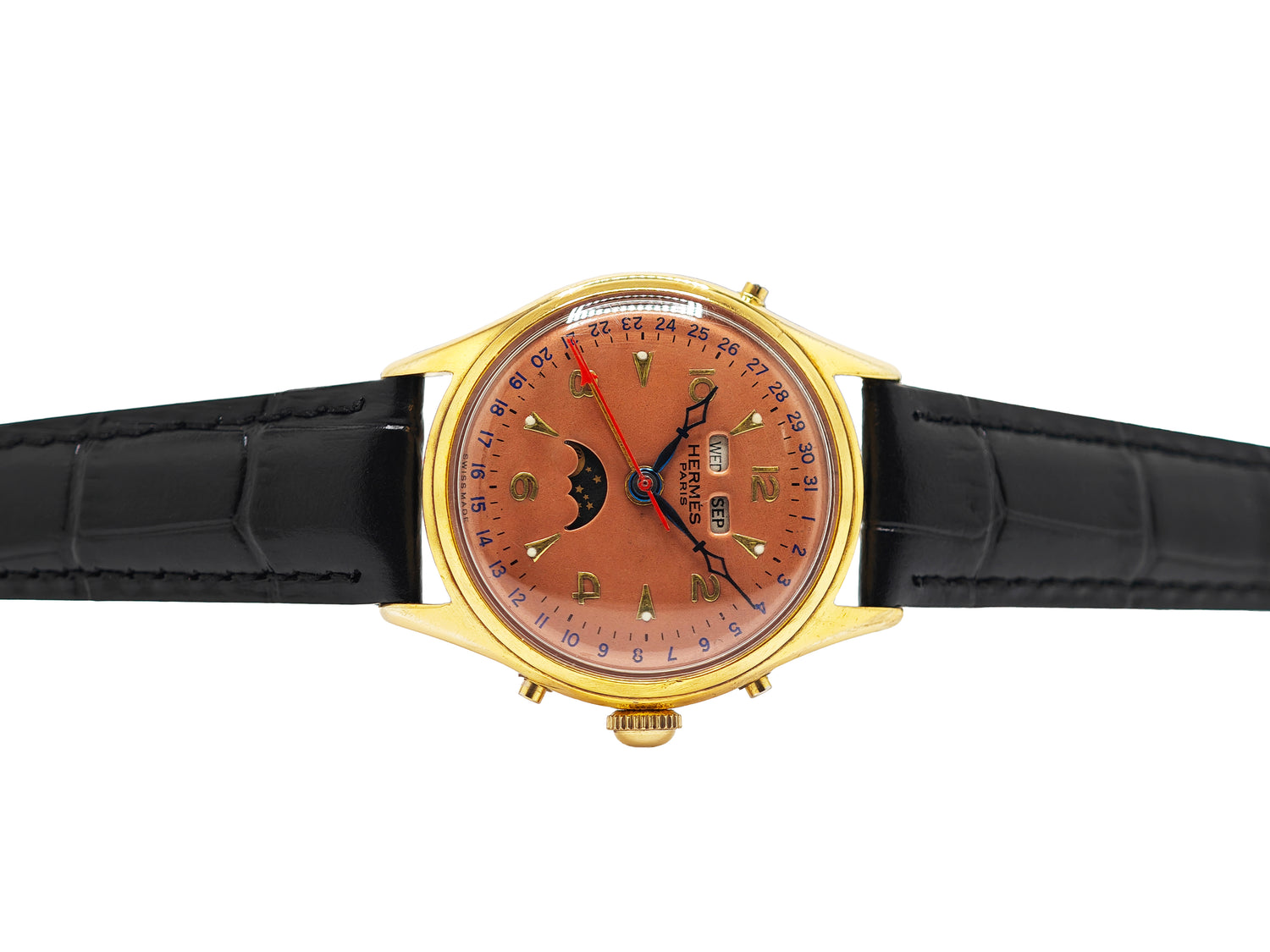 エルメス トリプルカレンダームーンフェイズ / HERMES Triple date moonphase cal.Venus 222