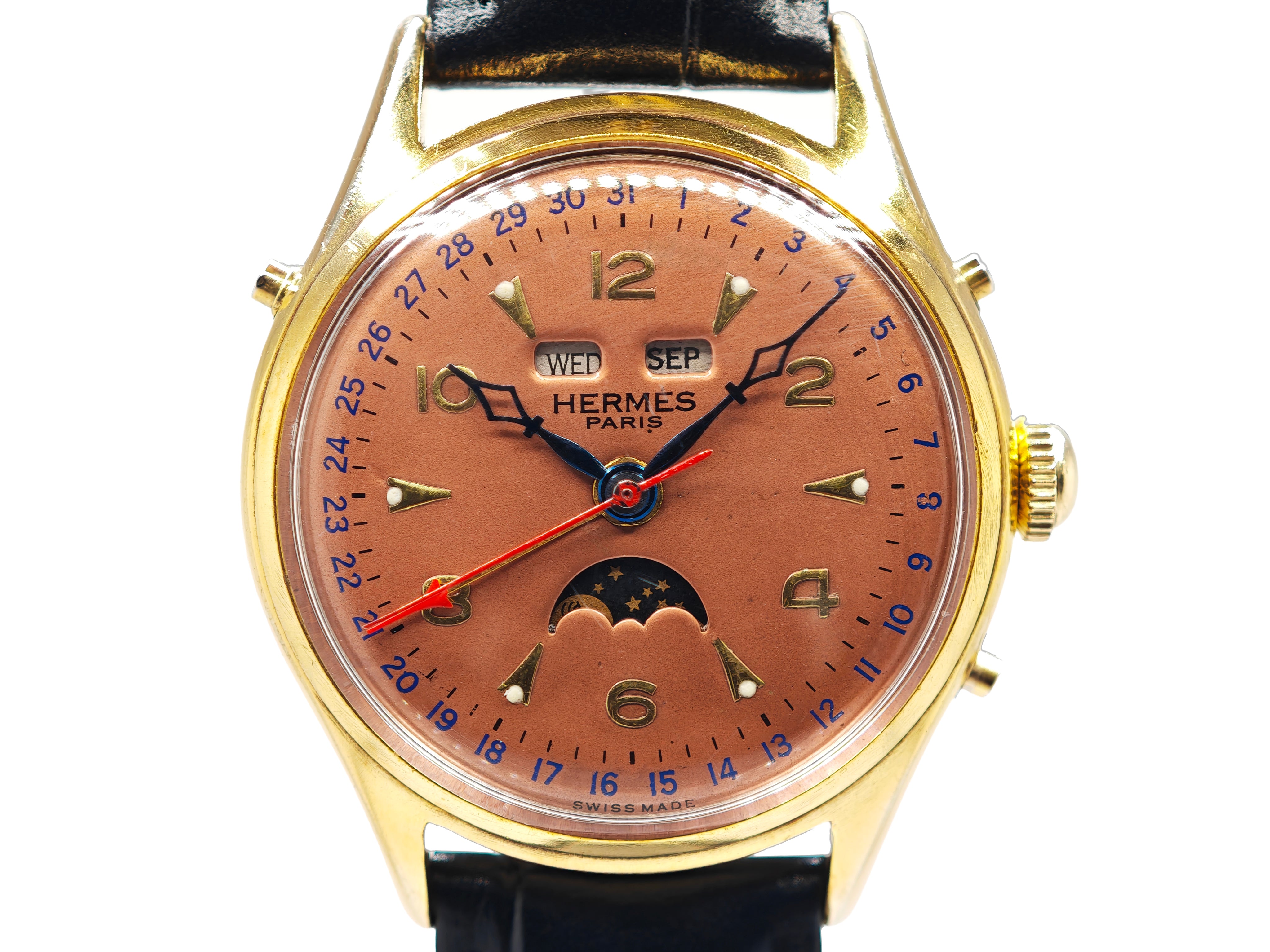 今週最終値下げ激レア　ヴィンテージ　エルメス　ムーンスター エルメス トリプルカレンダームーンフェイズ / HERMES Triple date