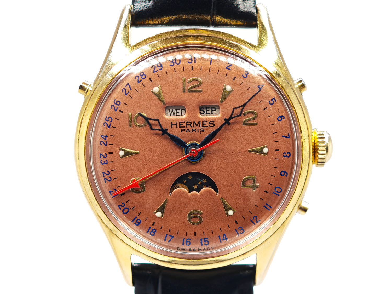 エルメス トリプルカレンダームーンフェイズ / HERMES Triple date moonphase cal.Venus 222