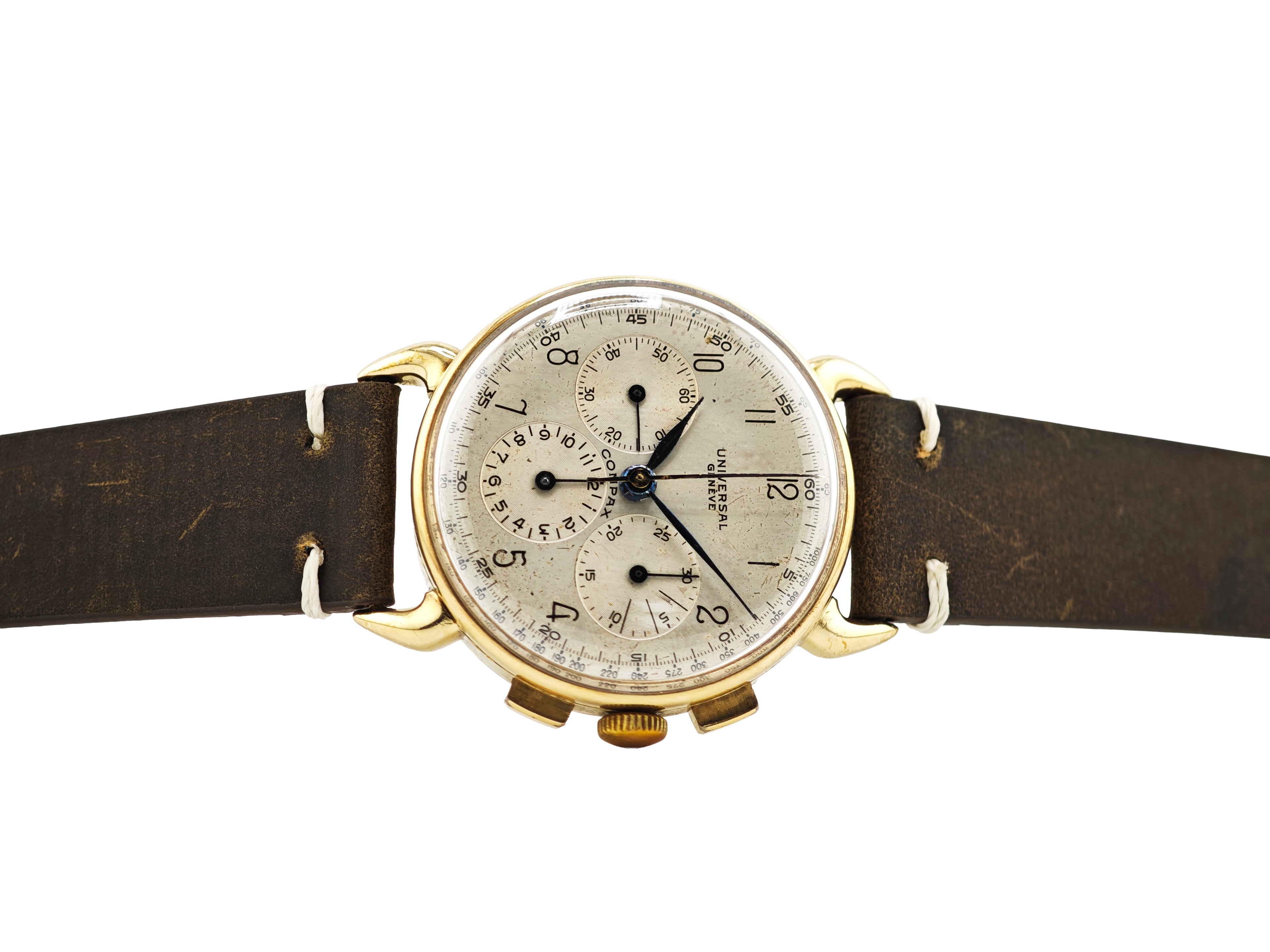 ユニバーサルジュネーブ コンパックス 14金無垢  Ref.52219 / Universal Geneve COMPAX 14K GOLD Cal.283