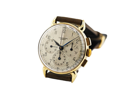 ユニバーサルジュネーブ コンパックス 14金無垢  Ref.52219 / Universal Geneve COMPAX 14K GOLD Cal.283