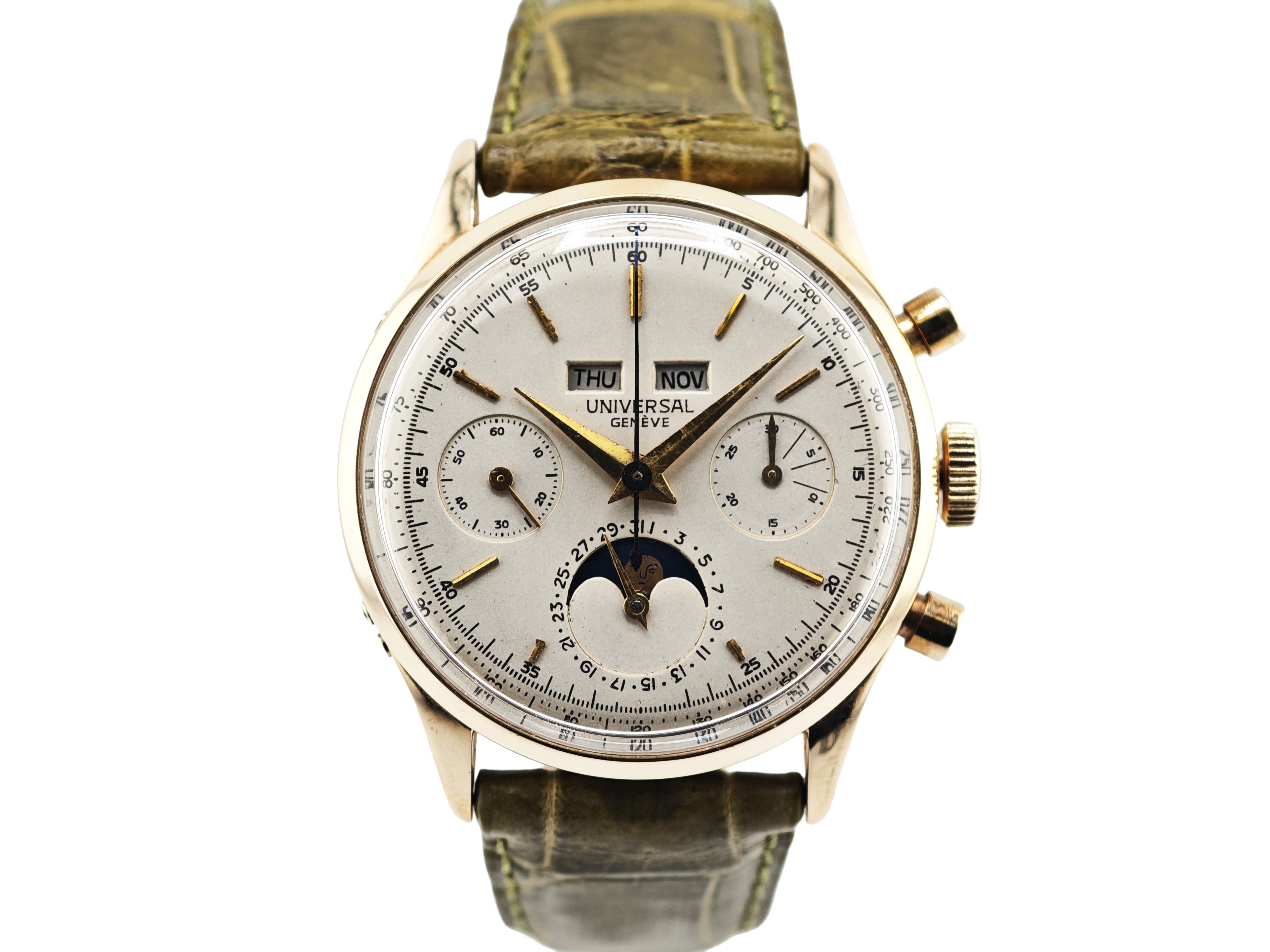 ユニバーサルジュネーブ トリプルカレンダー ムーンフェイズ クロノグラフ K18無垢 / UNIVERSAL GENEVE TripleDate Moonphase Ref.337245