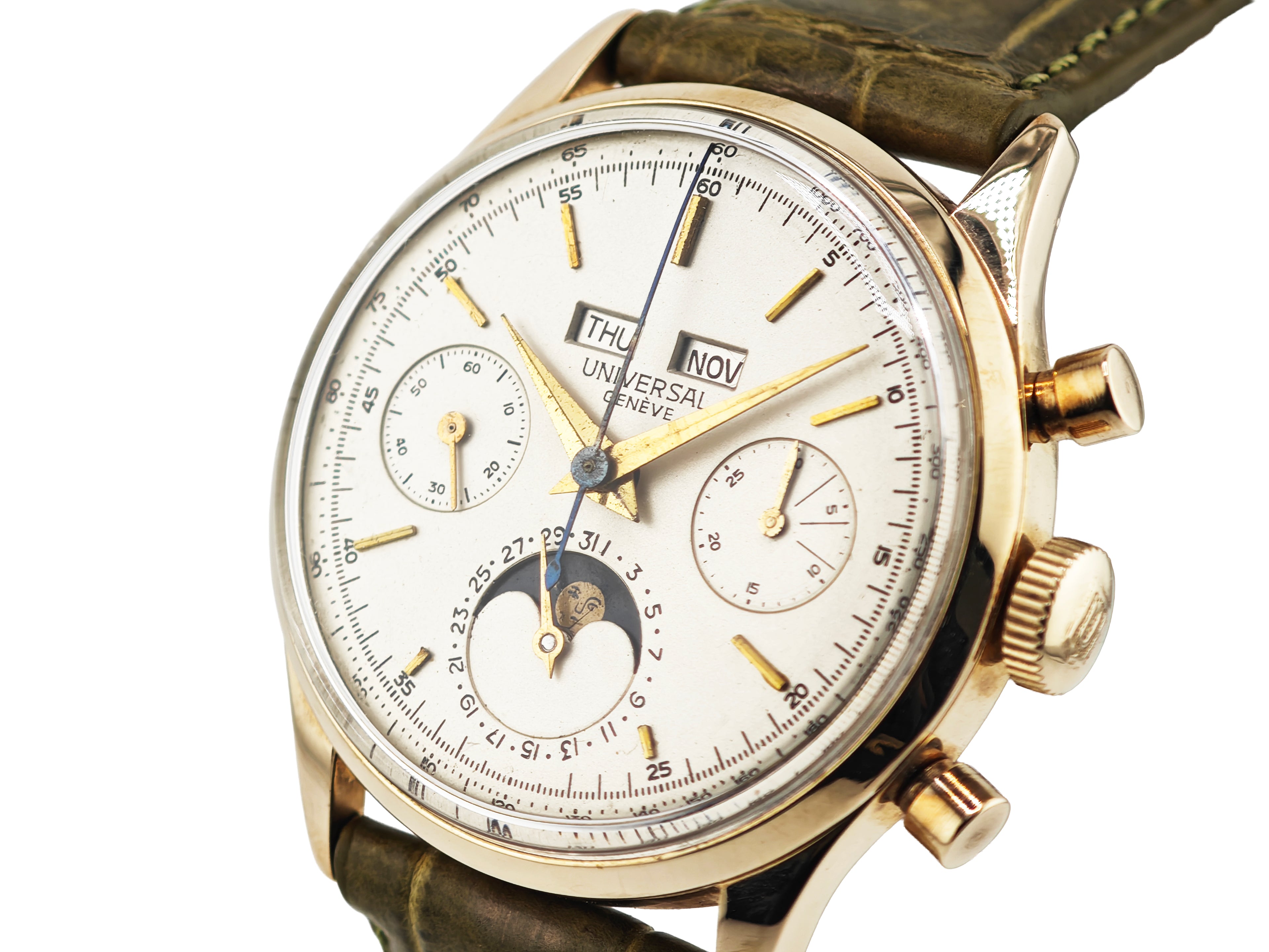 ユニバーサルジュネーブ トリプルカレンダー ムーンフェイズ クロノグラフ K18無垢 / UNIVERSAL GENEVE TripleDate Moonphase Ref.337245