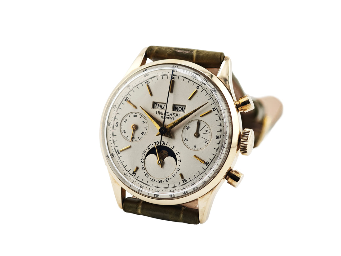 ユニバーサルジュネーブ トリプルカレンダー ムーンフェイズ クロノグラフ K18無垢 / UNIVERSAL GENEVE TripleDate Moonphase Ref.337245
