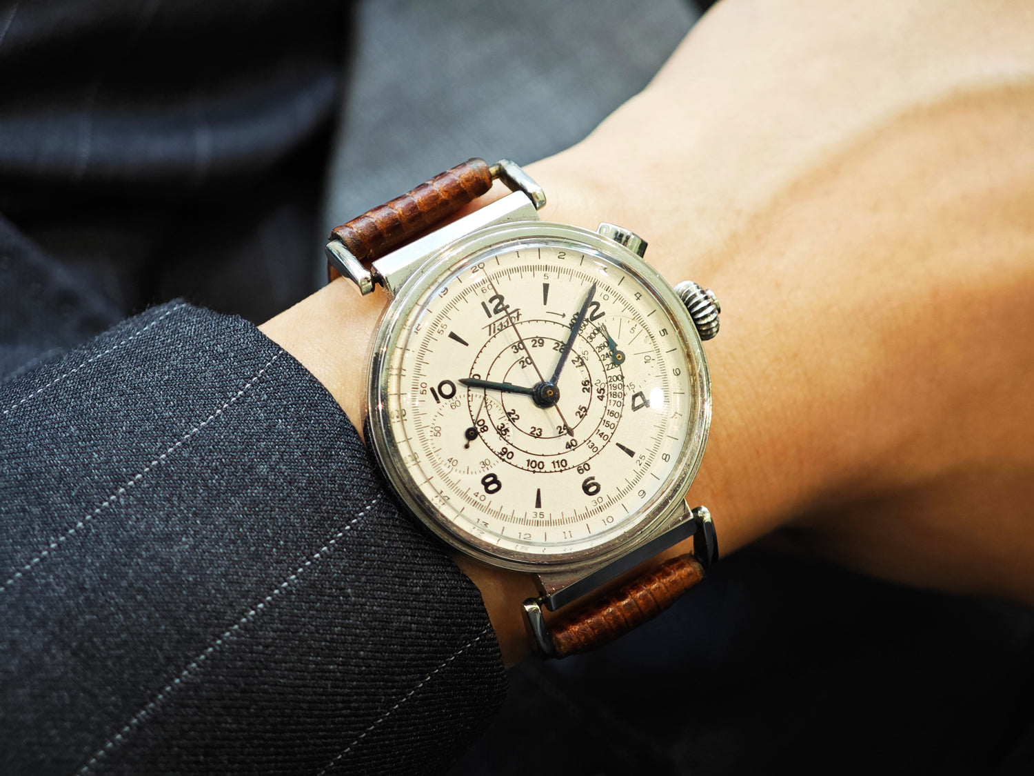 ティソ ワンプッシュクロノ Cal.15TL=OMEGA Cal.33.3 / TISSOT MonoPusher Chronograph 1930&