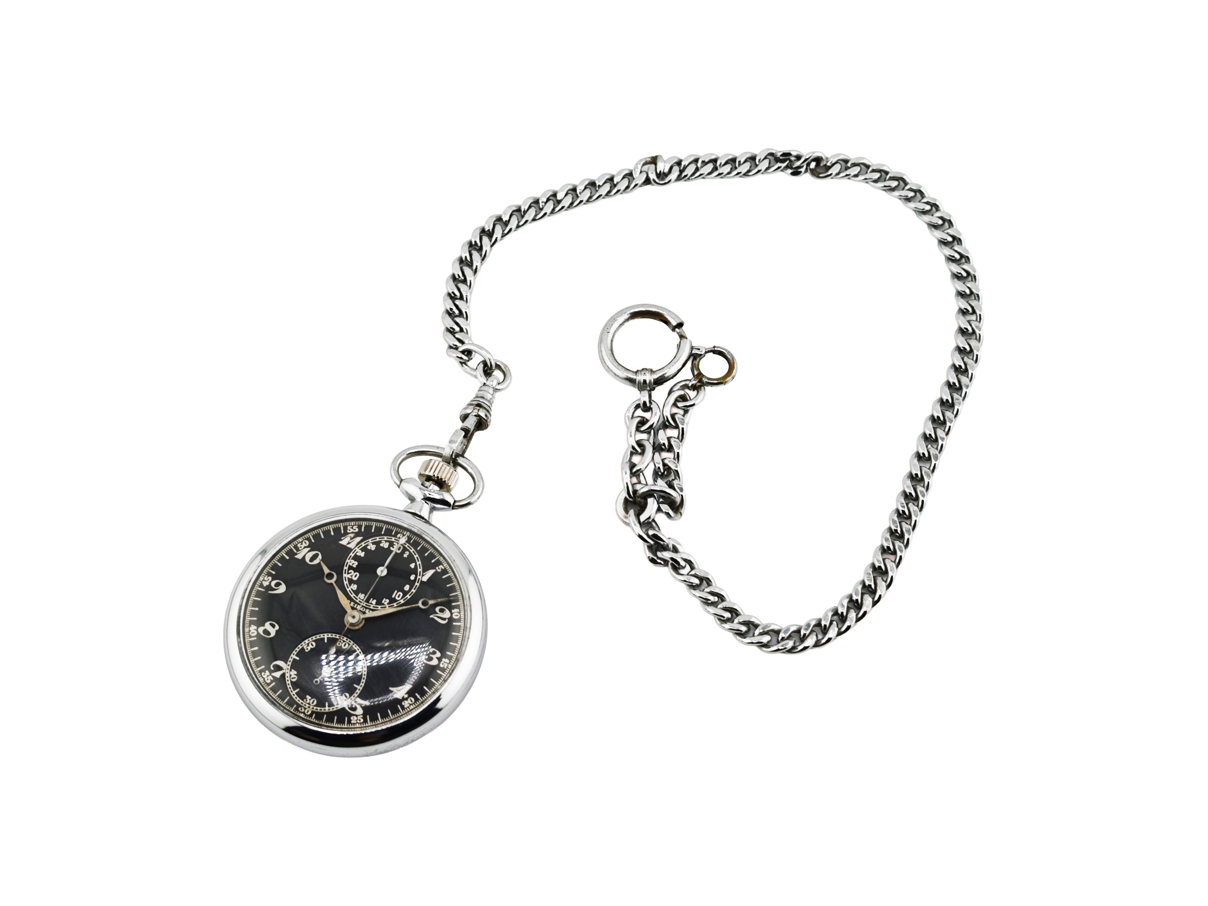 精工舎(現SEIKO)八九式活動写真銃改二 ワンプッシュクロノ 懐中時計