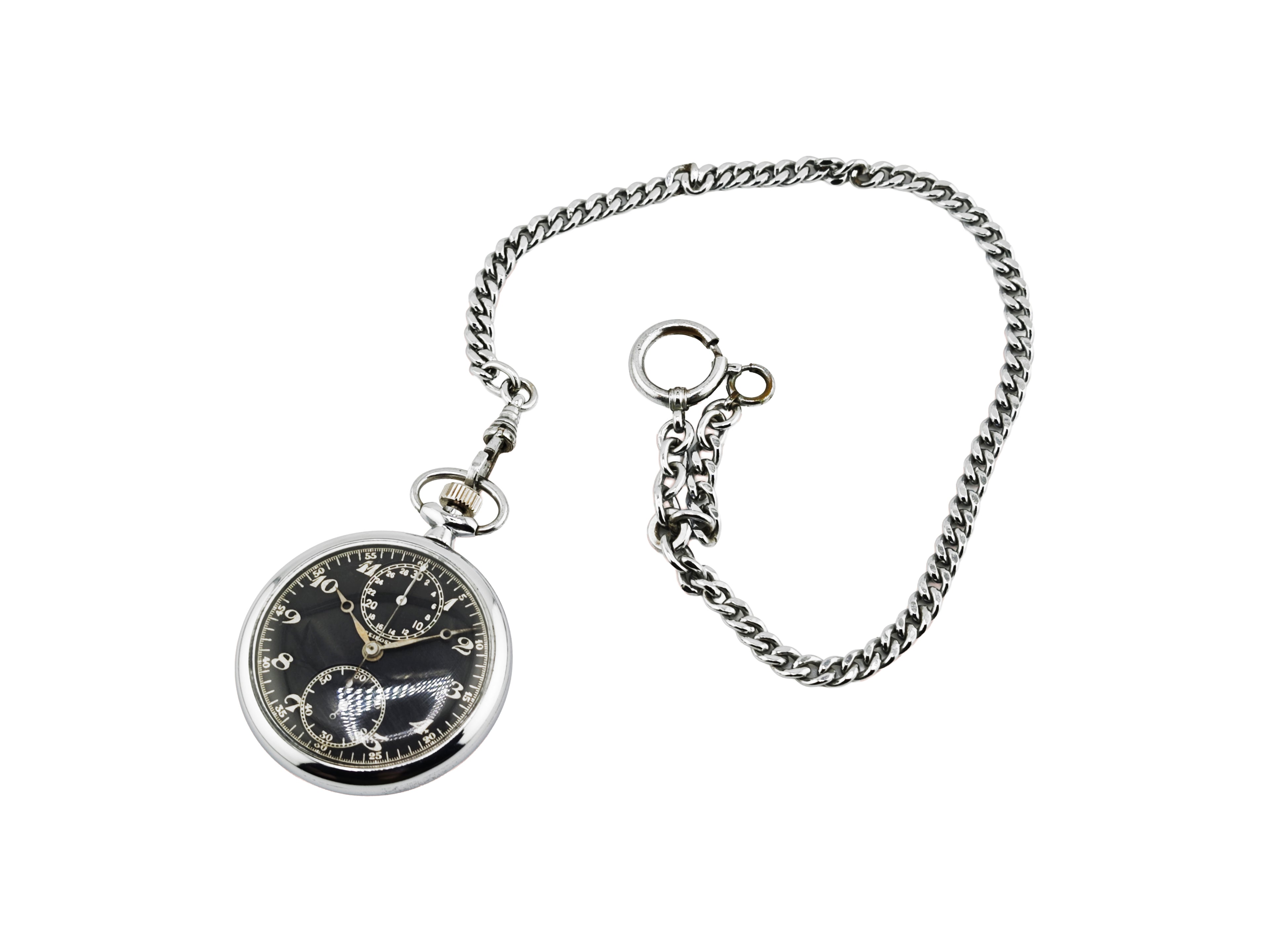 精工舎(現SEIKO)八九式活動写真銃改二 ワンプッシュクロノ 懐中時計 / SEIKOSHA Type 89 Camera Gun Mark II Pocket Chronograph