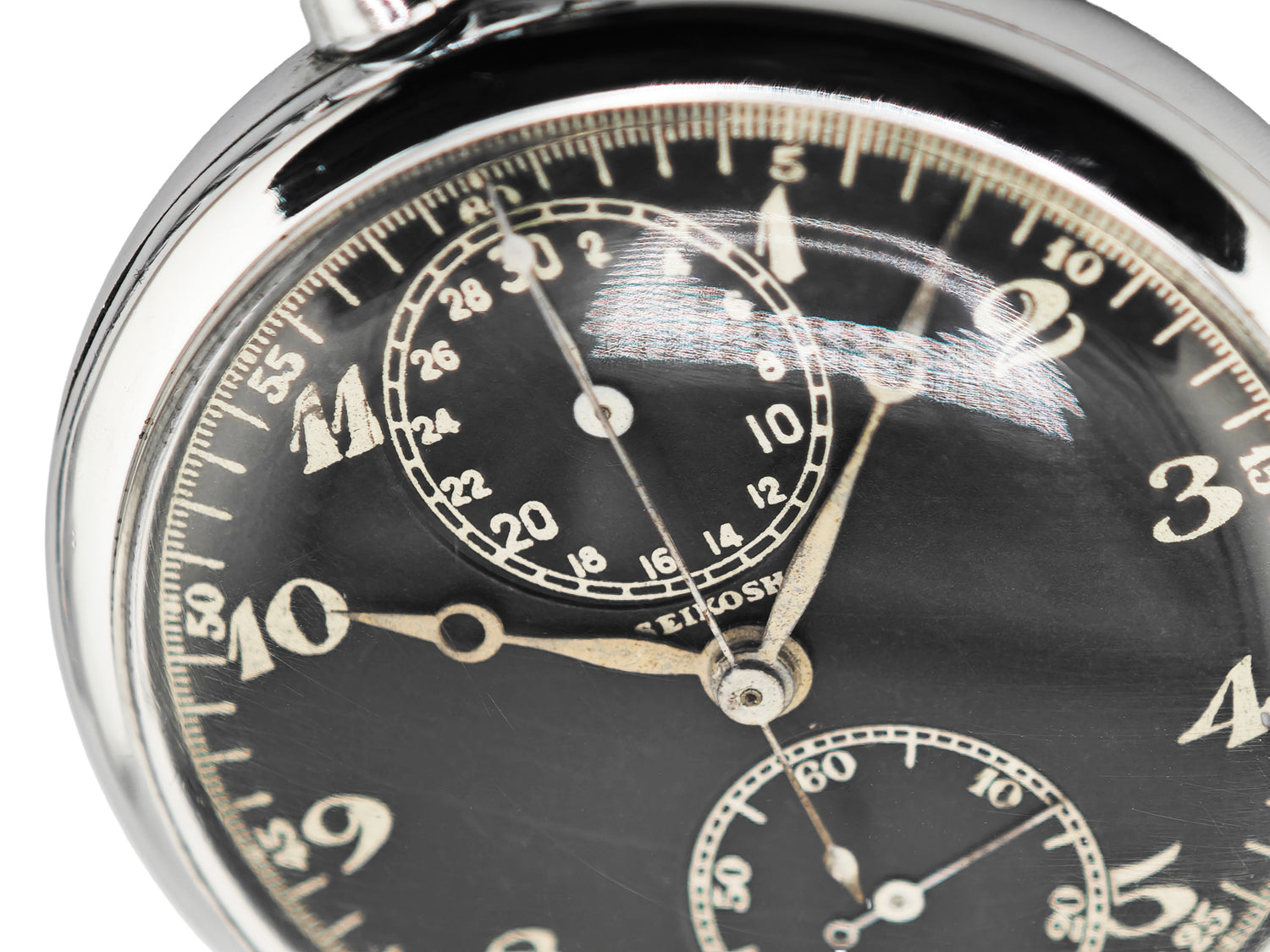 精工舎(現SEIKO)八九式活動写真銃改二 ワンプッシュクロノ 懐中時計 / SEIKOSHA Type 89 Camera Gun Mark II Pocket Chronograph