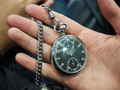 精工舎(現SEIKO)八九式活動写真銃改二 ワンプッシュクロノ 懐中時計 / SEIKOSHA Type 89 Camera Gun Mark II Pocket Chronograph