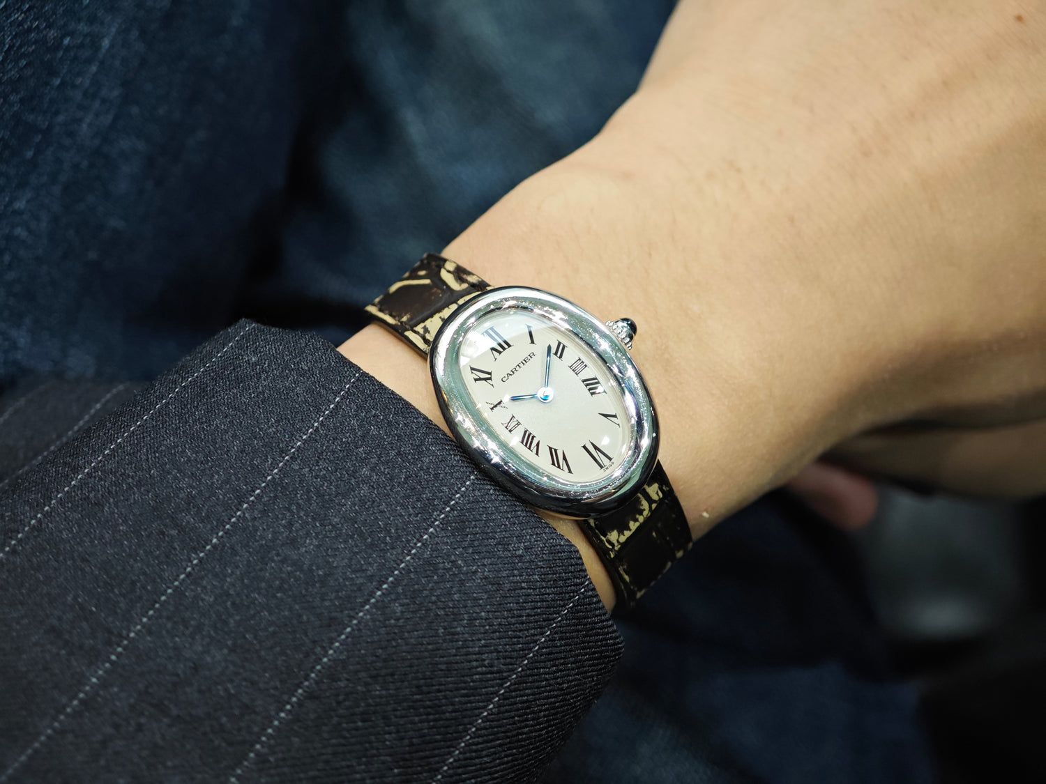 カルティエ ベニュワール Ref.1955 18KWG金無垢  / Cartier Baignoire 1990&