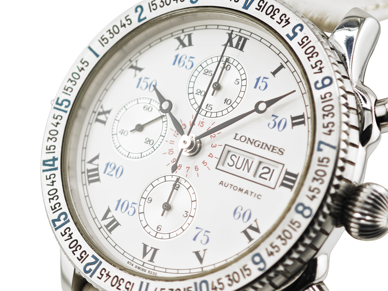 ロンジン リンドバーグ アワーアングル クロノグラフ / LONGINES Hour Angle Lindbergh Chronograph Ref.674.52.32 Cal.L674.4