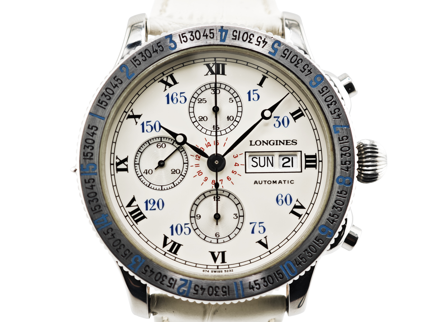 ロンジン リンドバーグ アワーアングル クロノグラフ / LONGINES Hour Angle Lindbergh Chronograph Ref.674.52.32 Cal.L674.4