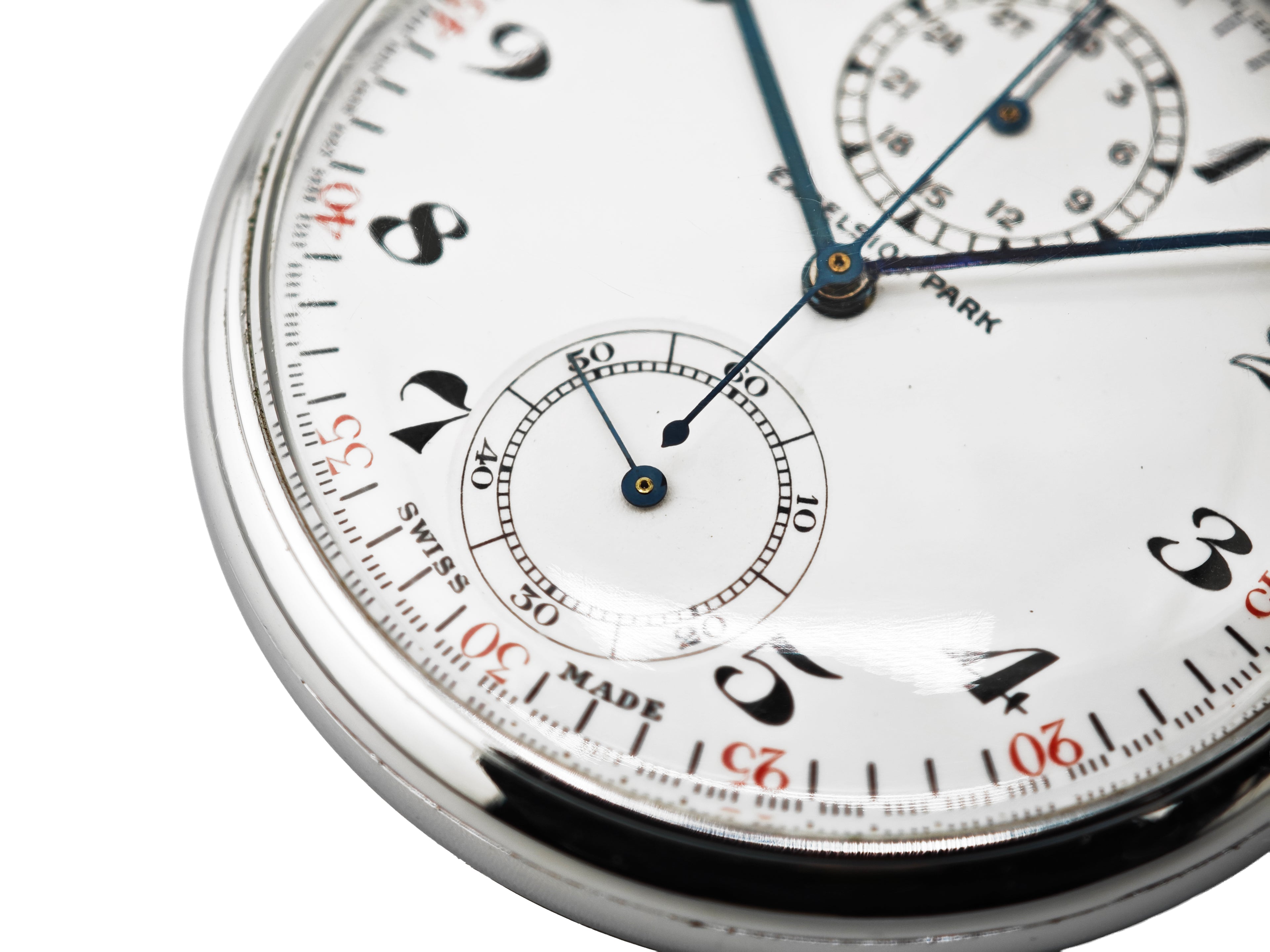 エクセルシオパーク ワンプッシュクロノ 懐中時計 Ref.500 /  ExcelsiorPark Chronograph pocket watch vintage