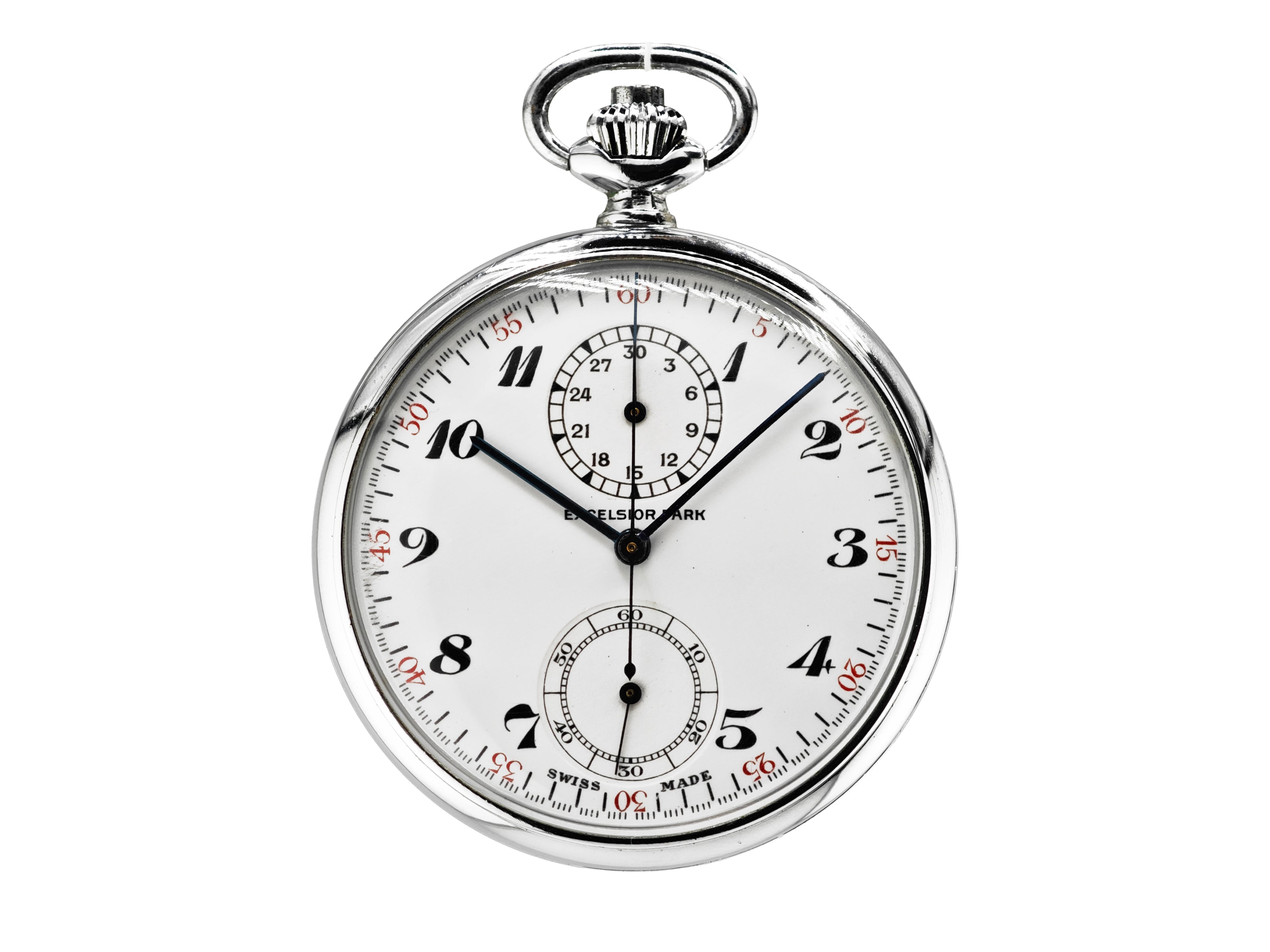 エクセルシオパーク ワンプッシュクロノ 懐中時計 Ref.500 /  ExcelsiorPark Chronograph pocket watch vintage