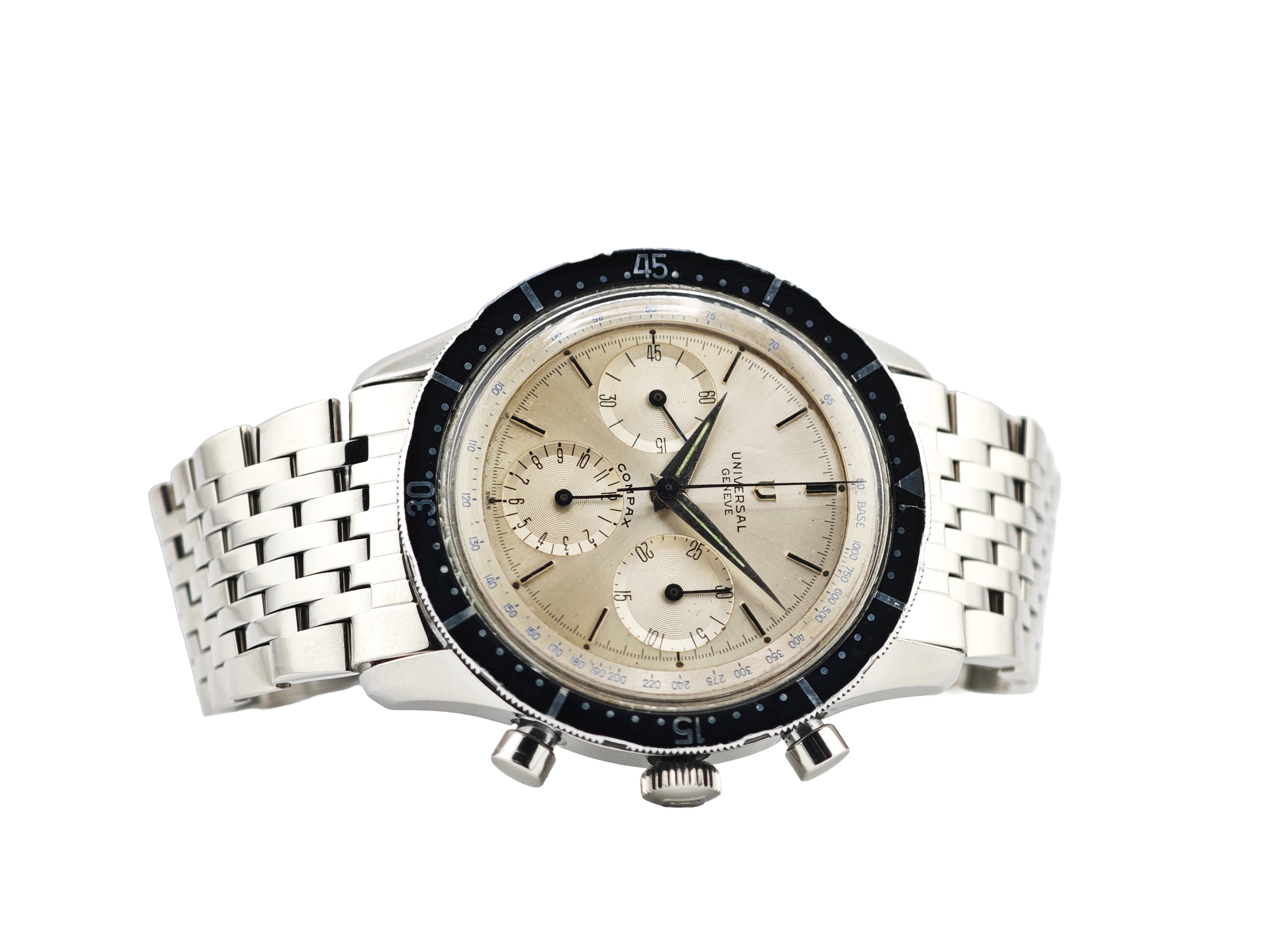 ユニバーサルジュネーブ "ジャンボ・アルビノ"コンパックス Ref. 22703-1 / Universal Genève The Jumbo Albino COMPAX 40.5mm