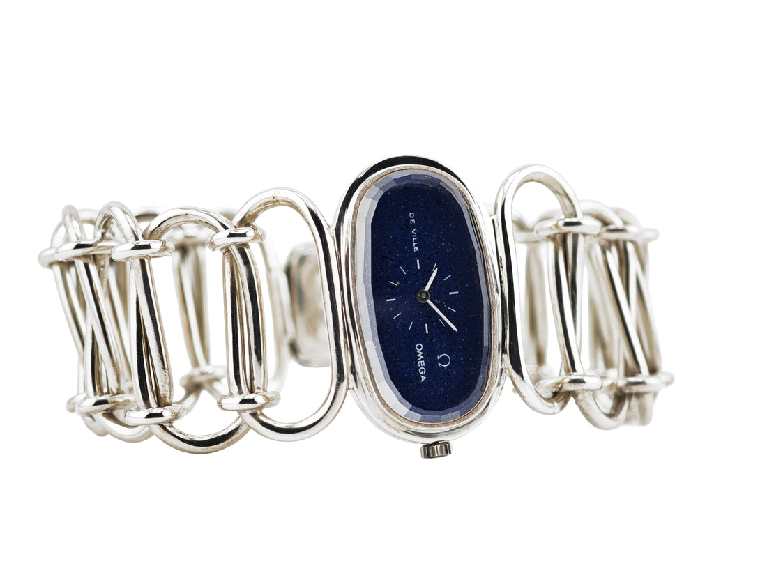 オメガ アンドリュー・グリマ デ・ヴィル SV925無垢 Ref.8333 / OMEGA Andrew Grima DEVILLE Lapis Lazuli