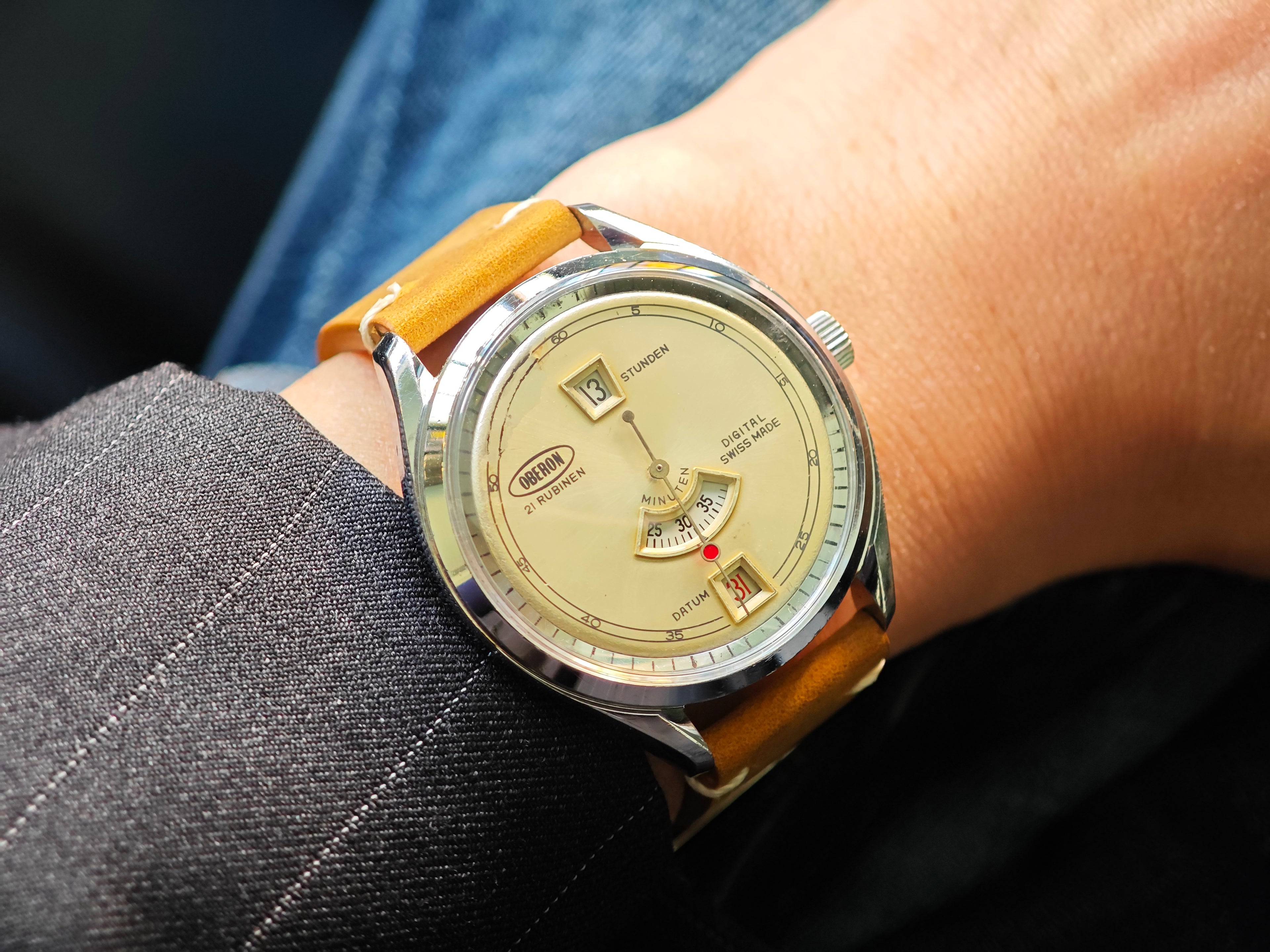 オベロン ジャンピングアワー Ref.22247 / OBERON "Digintal" Jumping Hour About 1960&