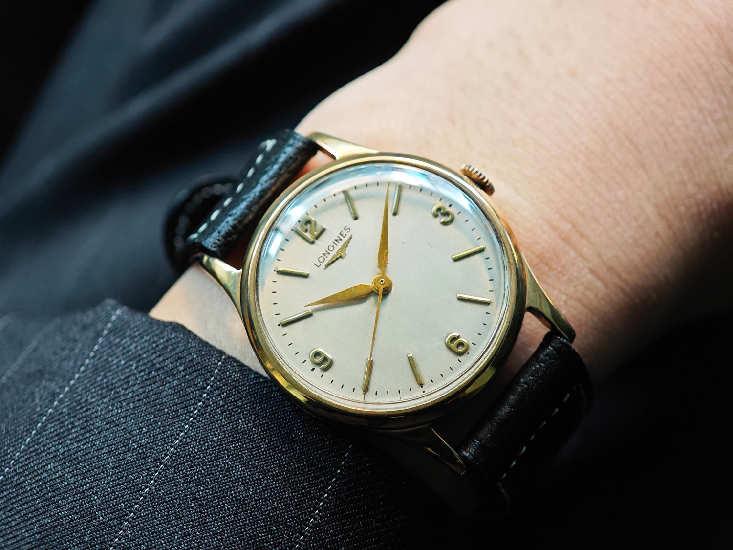 ロンジン デニソンケース 9K無垢 Ref.13322  \ LONGINES DENNISON case cal.12.68ZS 9ct gold