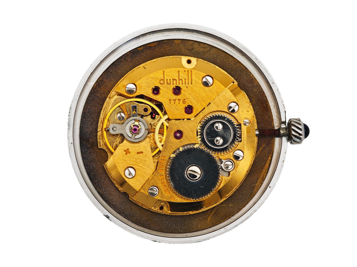 ダンヒル シルバーコレクション Cal.Peseux7001 / Dunhill Silver watch integrated bracelet 80&