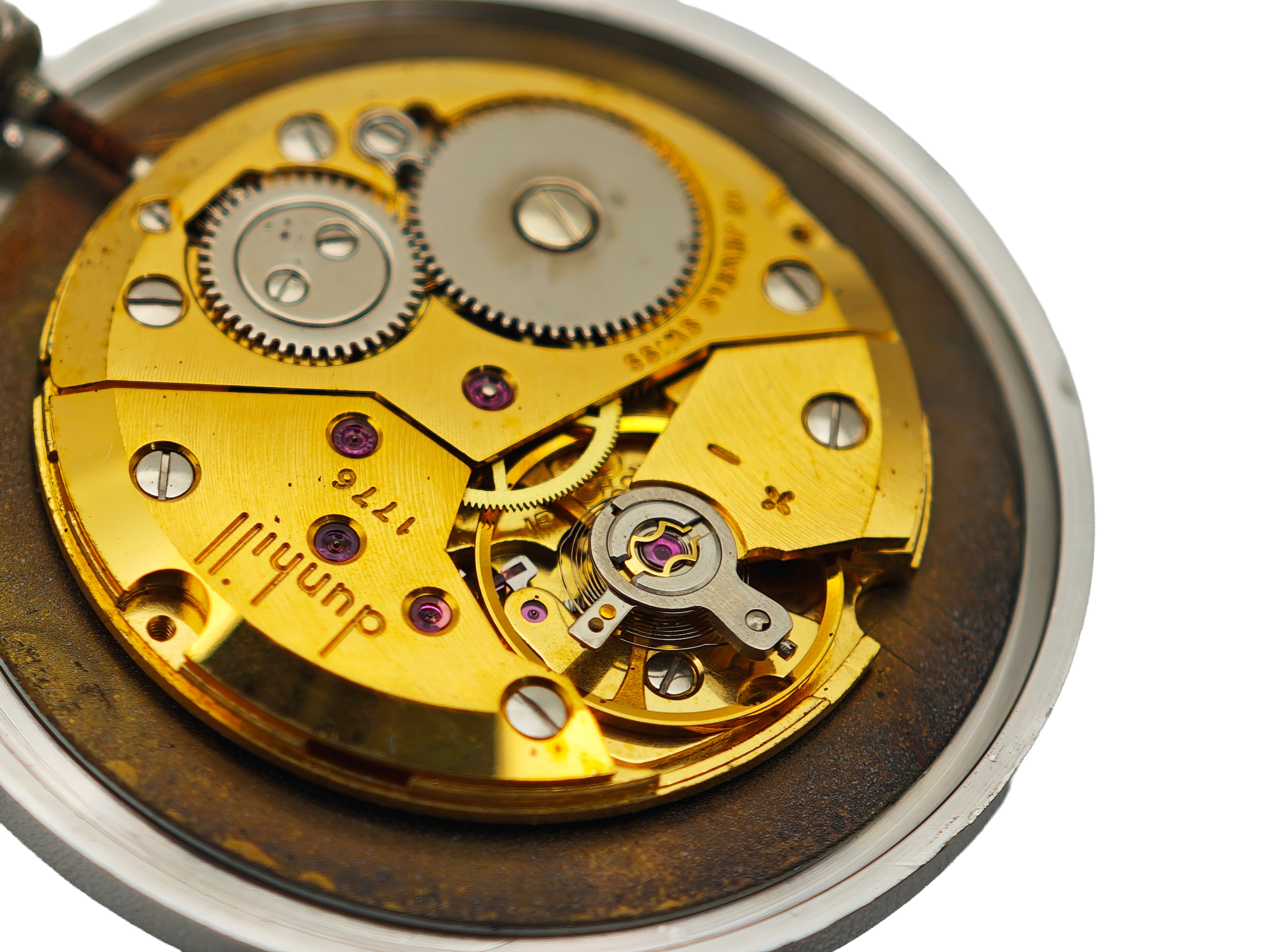 ダンヒル シルバーコレクション Cal.Peseux7001 / Dunhill Silver watch integrated bracelet 80&