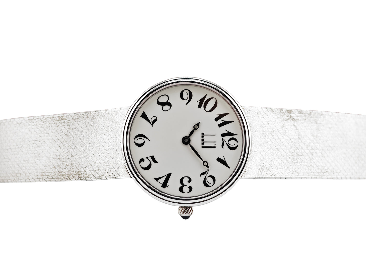 ダンヒル シルバーコレクション Cal.Peseux7001 / Dunhill Silver watch integrated bracelet 80&