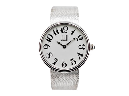 ダンヒル シルバーコレクション Cal.Peseux7001 / Dunhill Silver watch integrated bracelet 80&