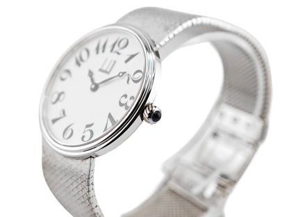 ダンヒル シルバーコレクション Cal.Peseux7001 / Dunhill Silver watch integrated bracelet 80&