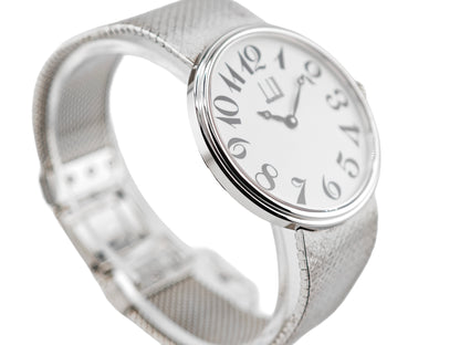 ダンヒル シルバーコレクション Cal.Peseux7001 / Dunhill Silver watch integrated bracelet 80&