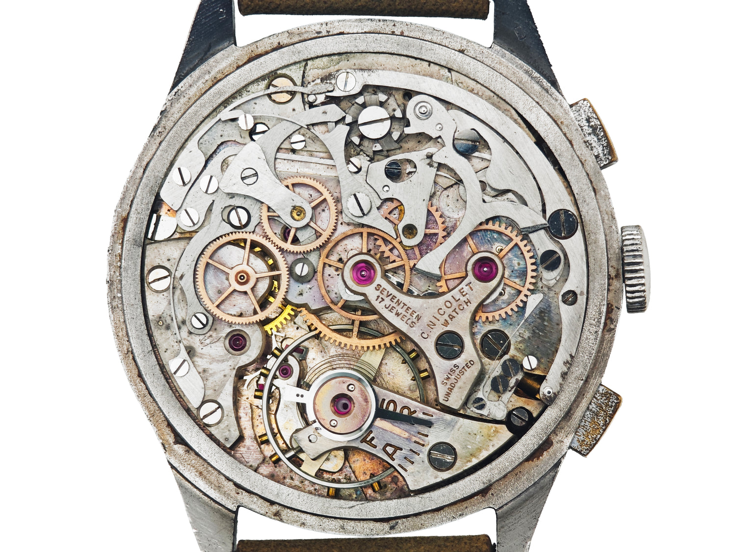 チャールス・ニコレット・トラメラン クロノグラフ Ref.144 Cal.Landeron 39 / Charles Nicolet Tramelan Chronograph