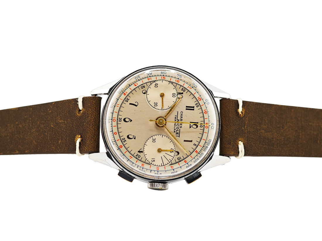 チャールス・ニコレット・トラメラン クロノグラフ Ref.144 Cal.Landeron 39 / Charles Nicolet Tramelan Chronograph