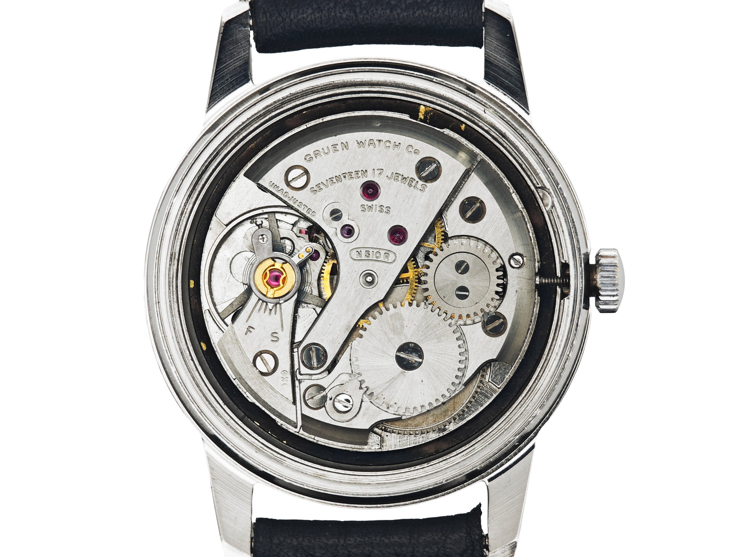 グリュエン プレシジョン ブラックギルト Cal.510R / GRUEN PRECISION black gilt dial 50&
