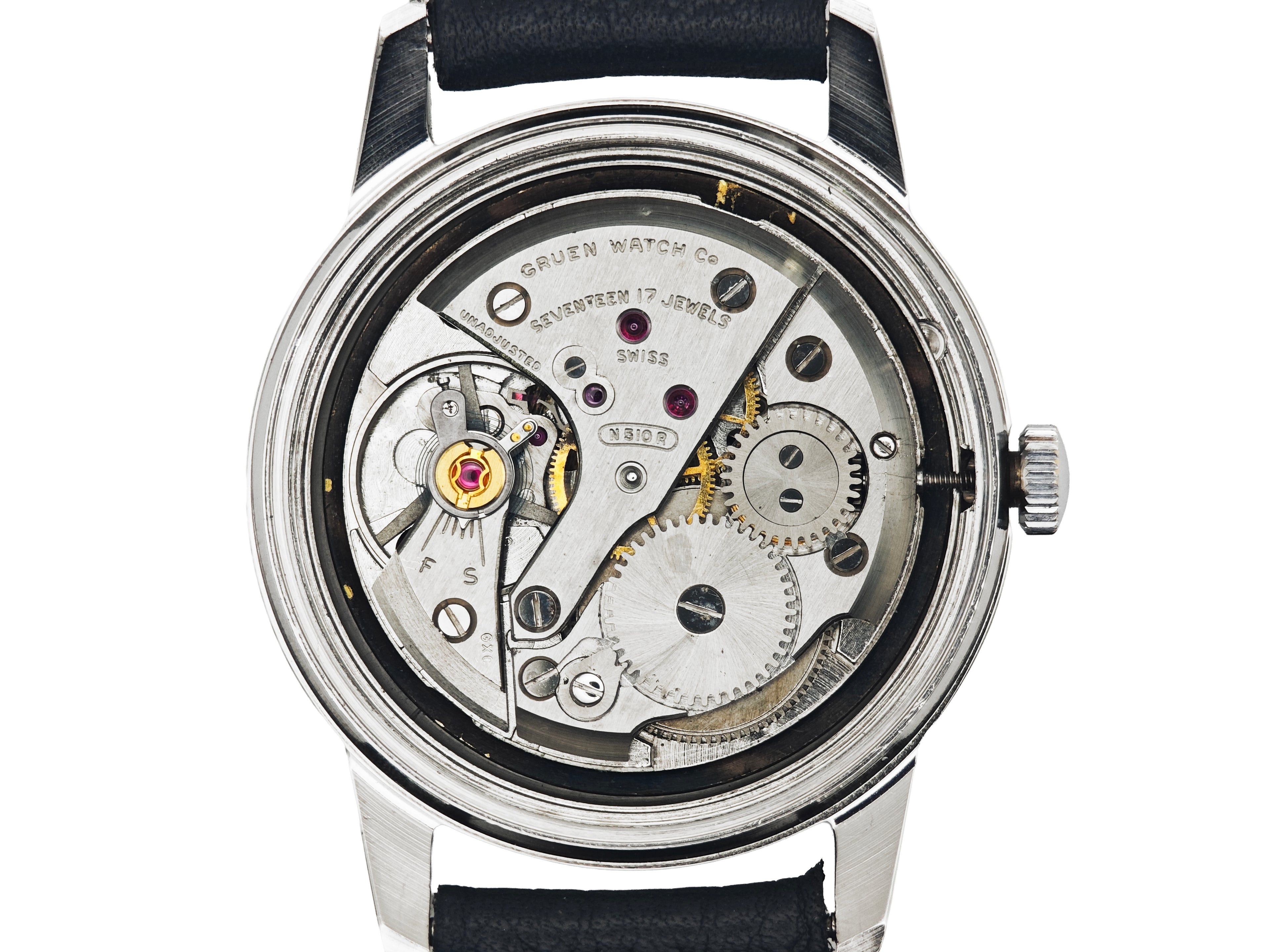 グリュエン プレシジョン ブラックギルト Cal.510R / GRUEN PRECISION black gilt dial 50&