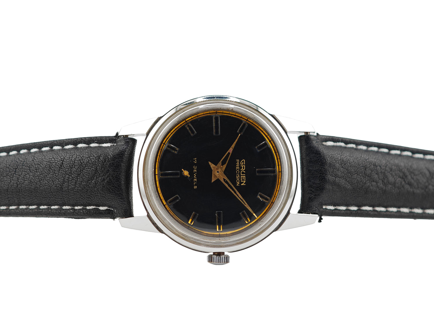 グリュエン プレシジョン ブラックギルト Cal.510R / GRUEN PRECISION black gilt dial 50&