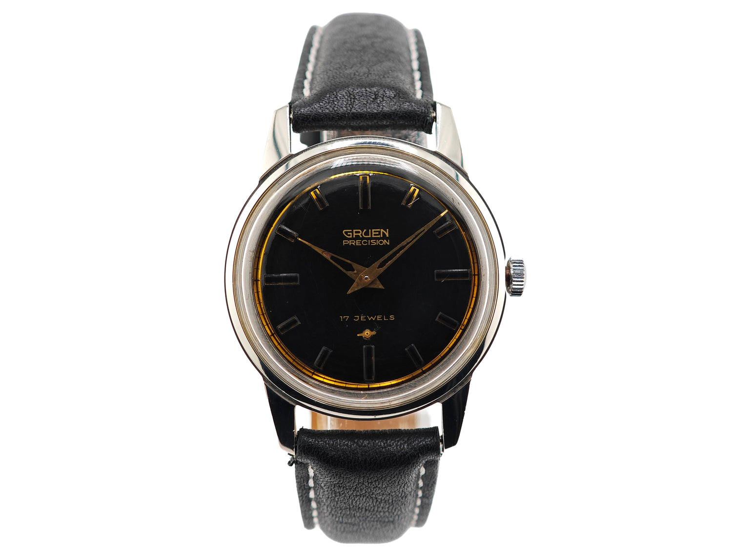 グリュエン プレシジョン ブラックギルト Cal.510R / GRUEN PRECISION black gilt dial 50&