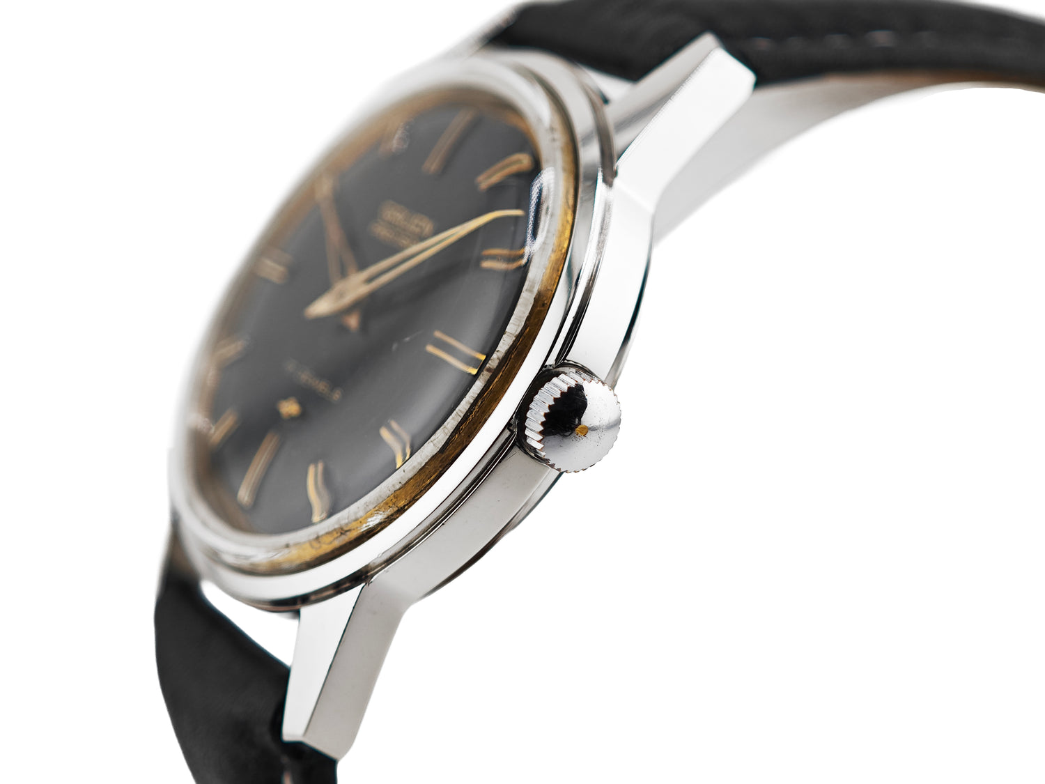 グリュエン プレシジョン ブラックギルト Cal.510R / GRUEN PRECISION black gilt dial 50&