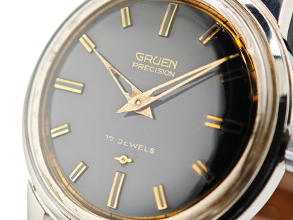 グリュエン プレシジョン ブラックギルト Cal.510R / GRUEN PRECISION black gilt dial 50&
