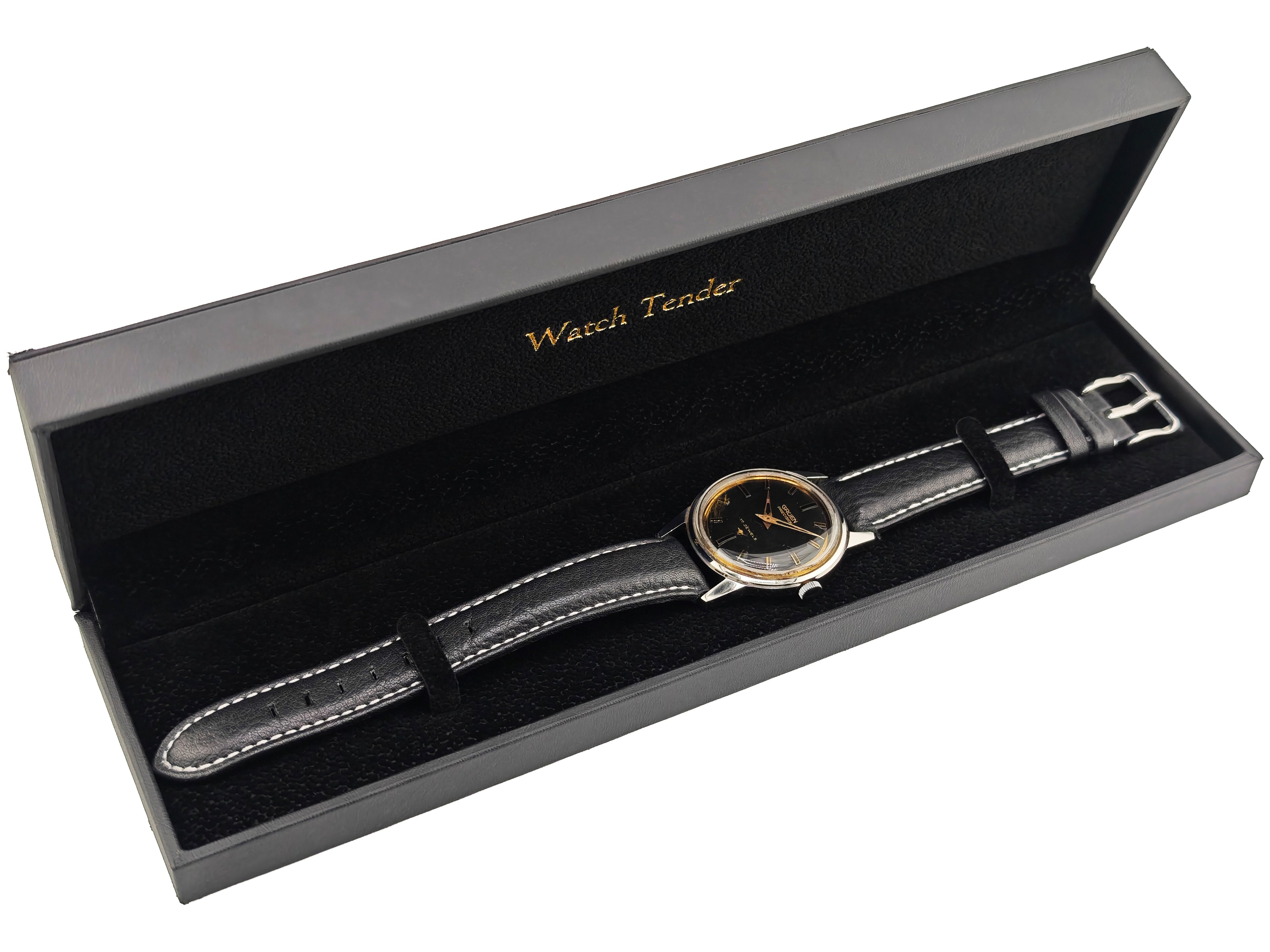 グリュエン プレシジョン ブラックギルト Cal.510R / GRUEN PRECISION black gilt dial 50&