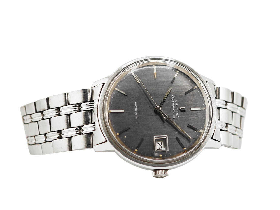ユニバーサル・ジュネーブ ポールルーター デイト Cal.69 / Universal Genève Polerouter date grey slate dial 60&