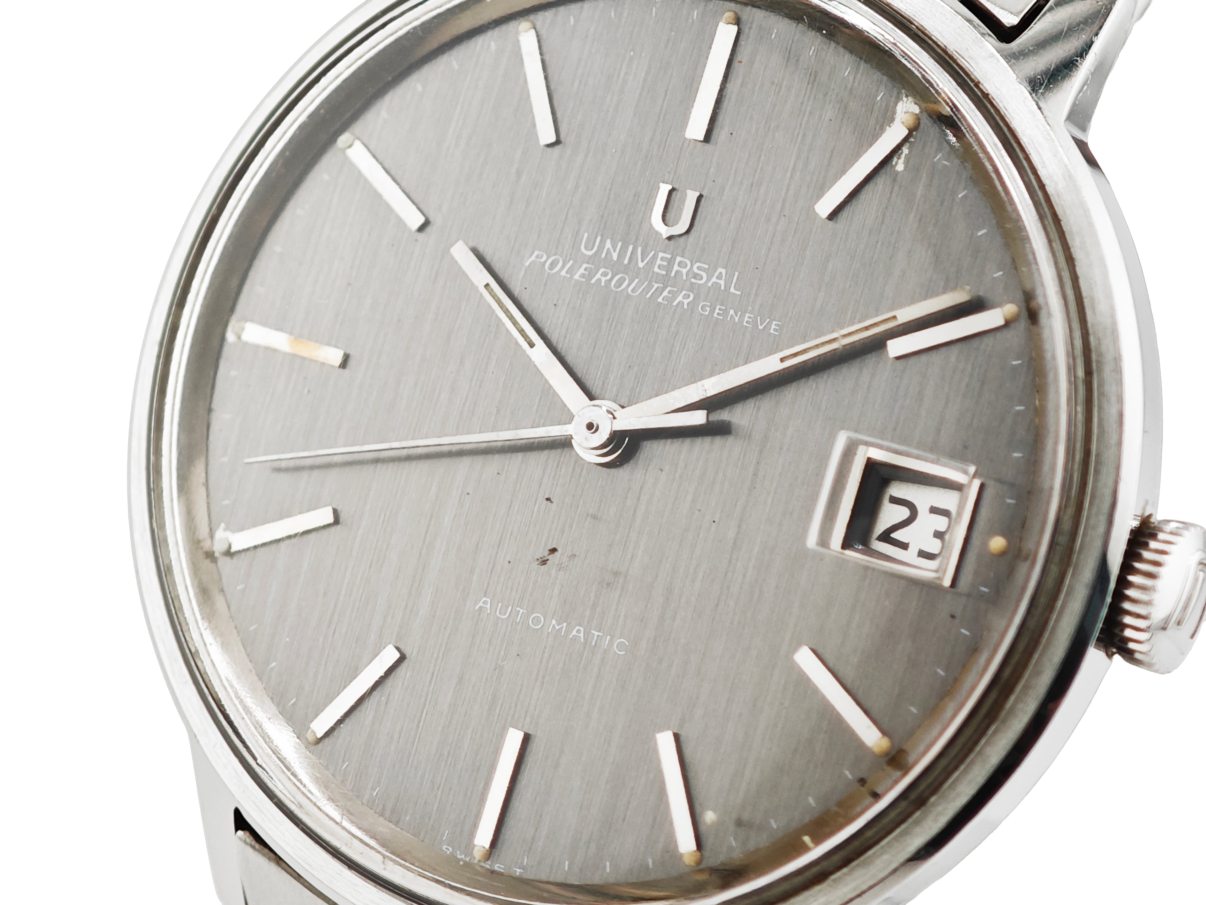 ユニバーサル・ジュネーブ ポールルーター デイト Cal.69 / Universal Genève Polerouter date grey slate dial 60&