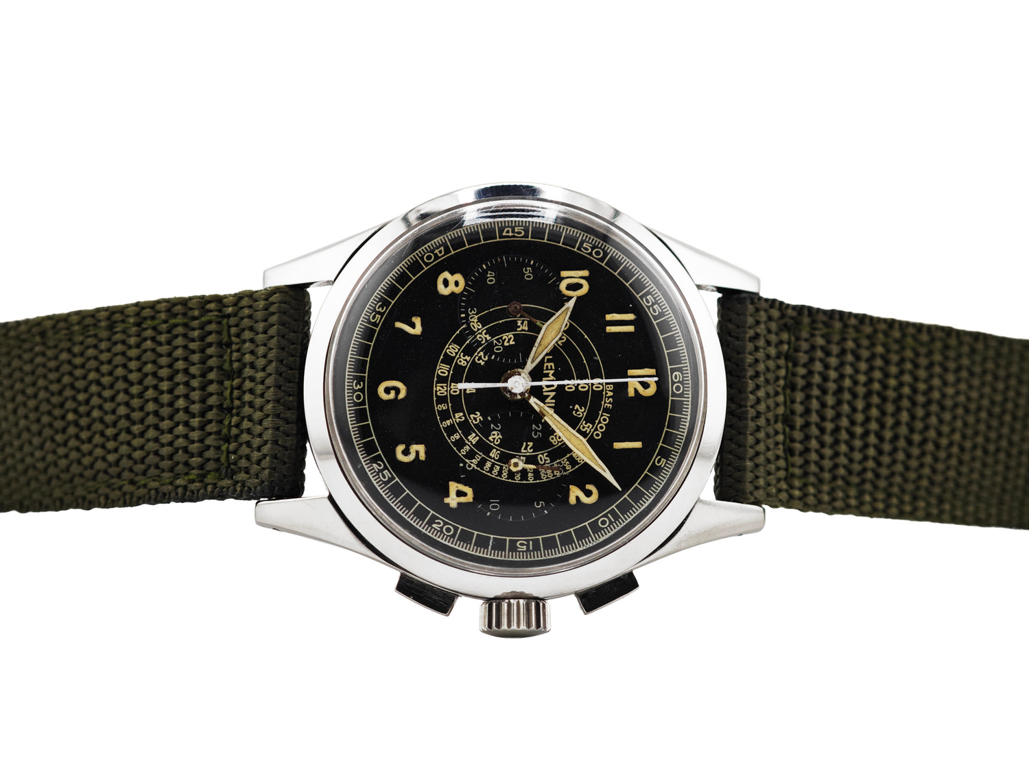 レマニア マルチタキメーター クロノグラフ / LEMANIA Multi-Tachymeter Chronograph (Snail Dial) 40&