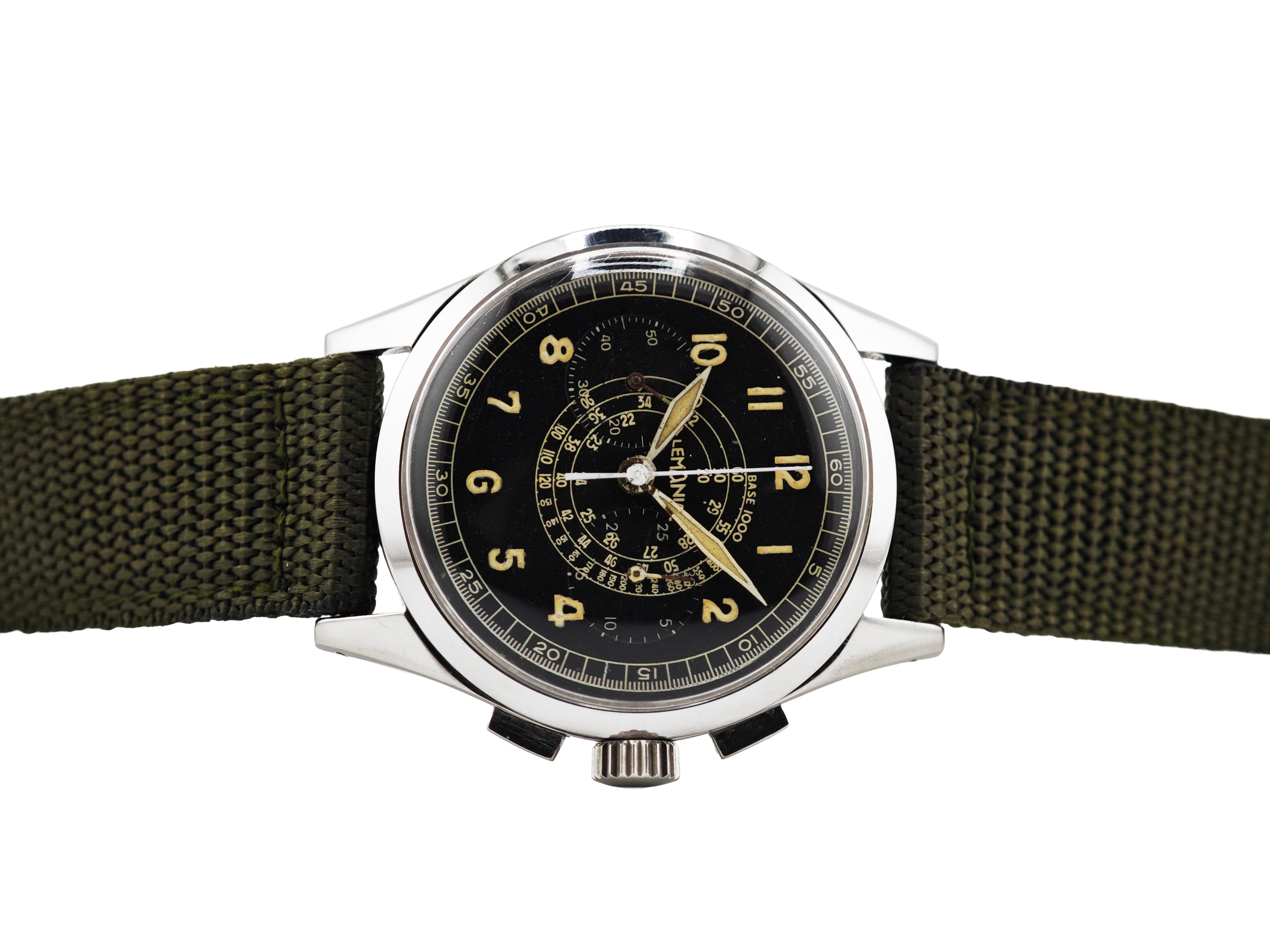 レマニア マルチタキメーター クロノグラフ / LEMANIA Multi-Tachymeter Chronograph (Snail Dial) 40&